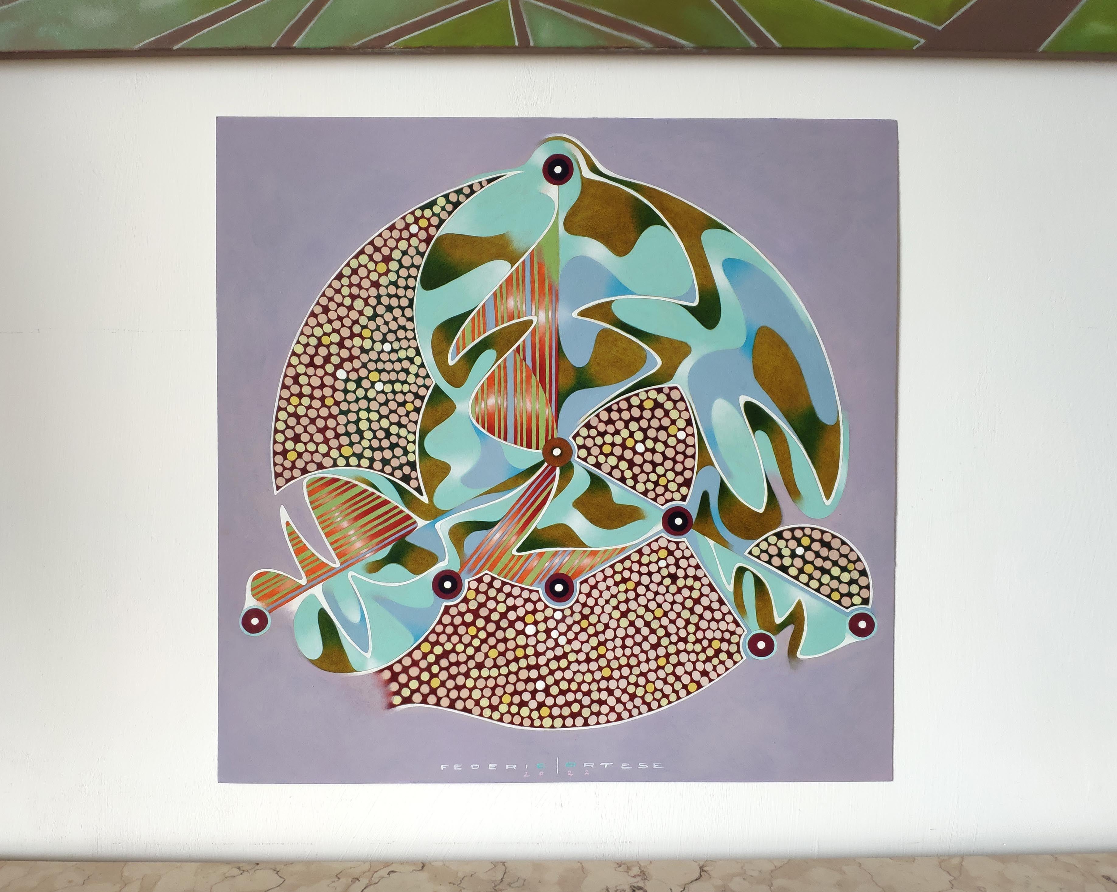 Constellation number 12, Painting, Oil on Paper For Sale 2