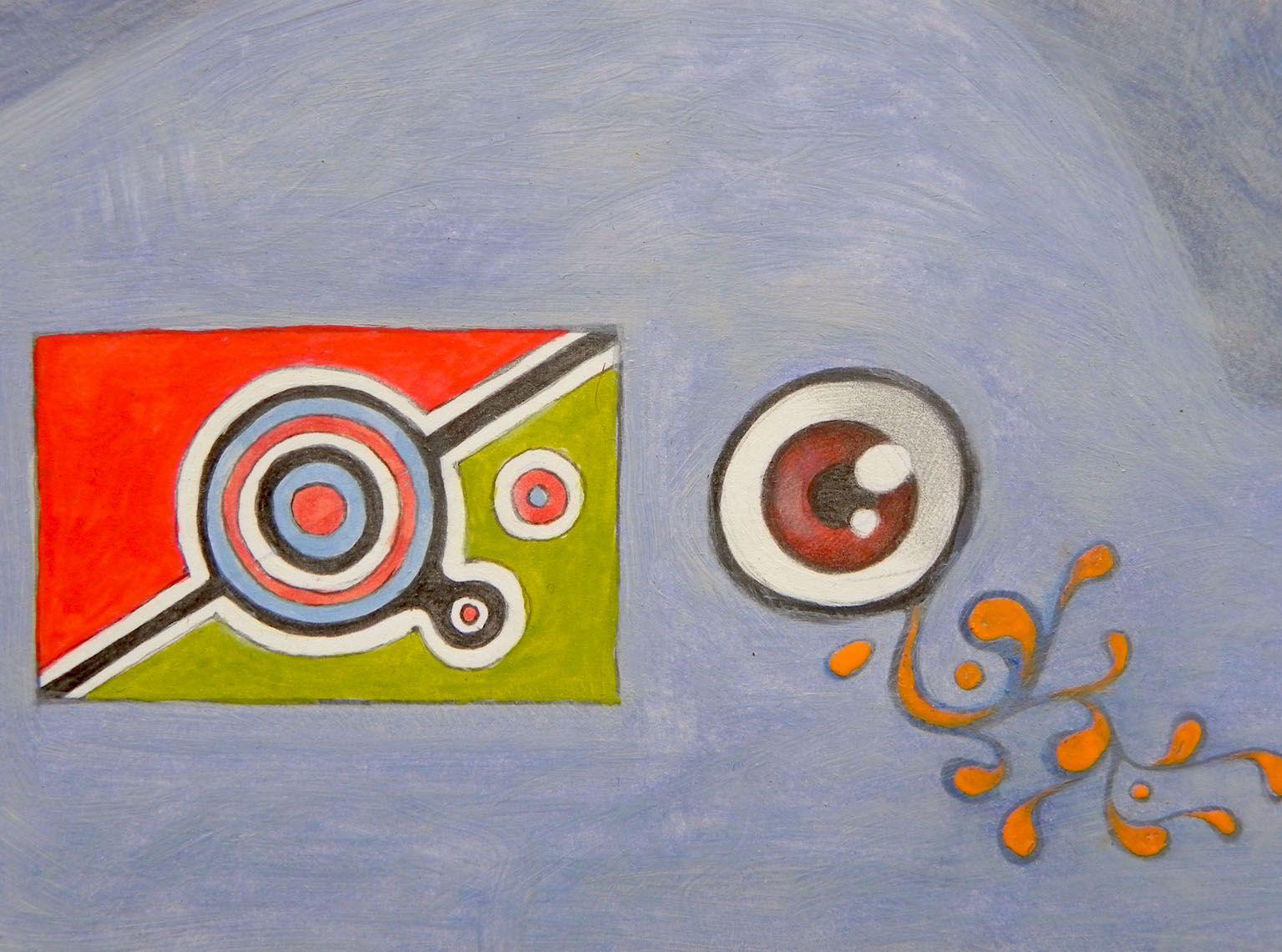 Double nation, Painting, Oil on Paper For Sale 2