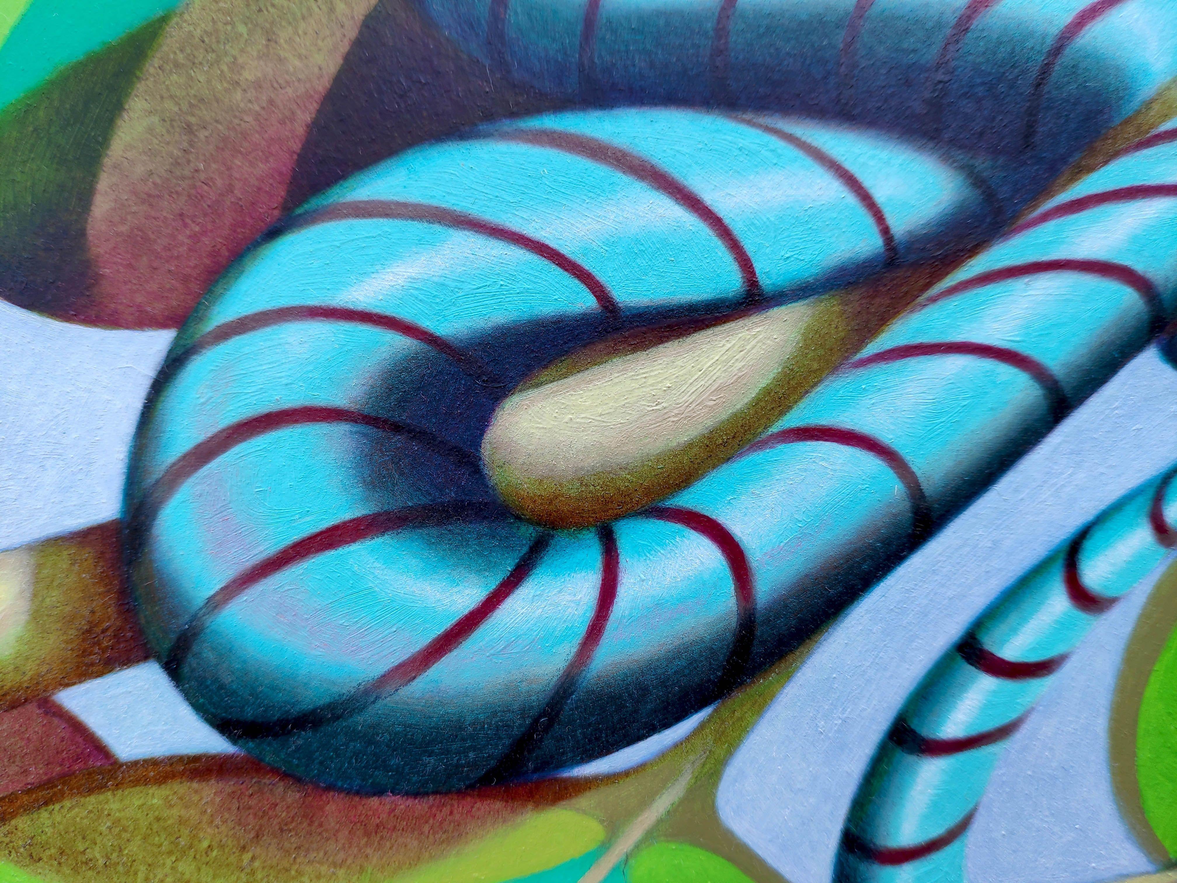 Eden, Gemälde, Öl auf Papier (Surrealismus), Painting, von Federico Cortese