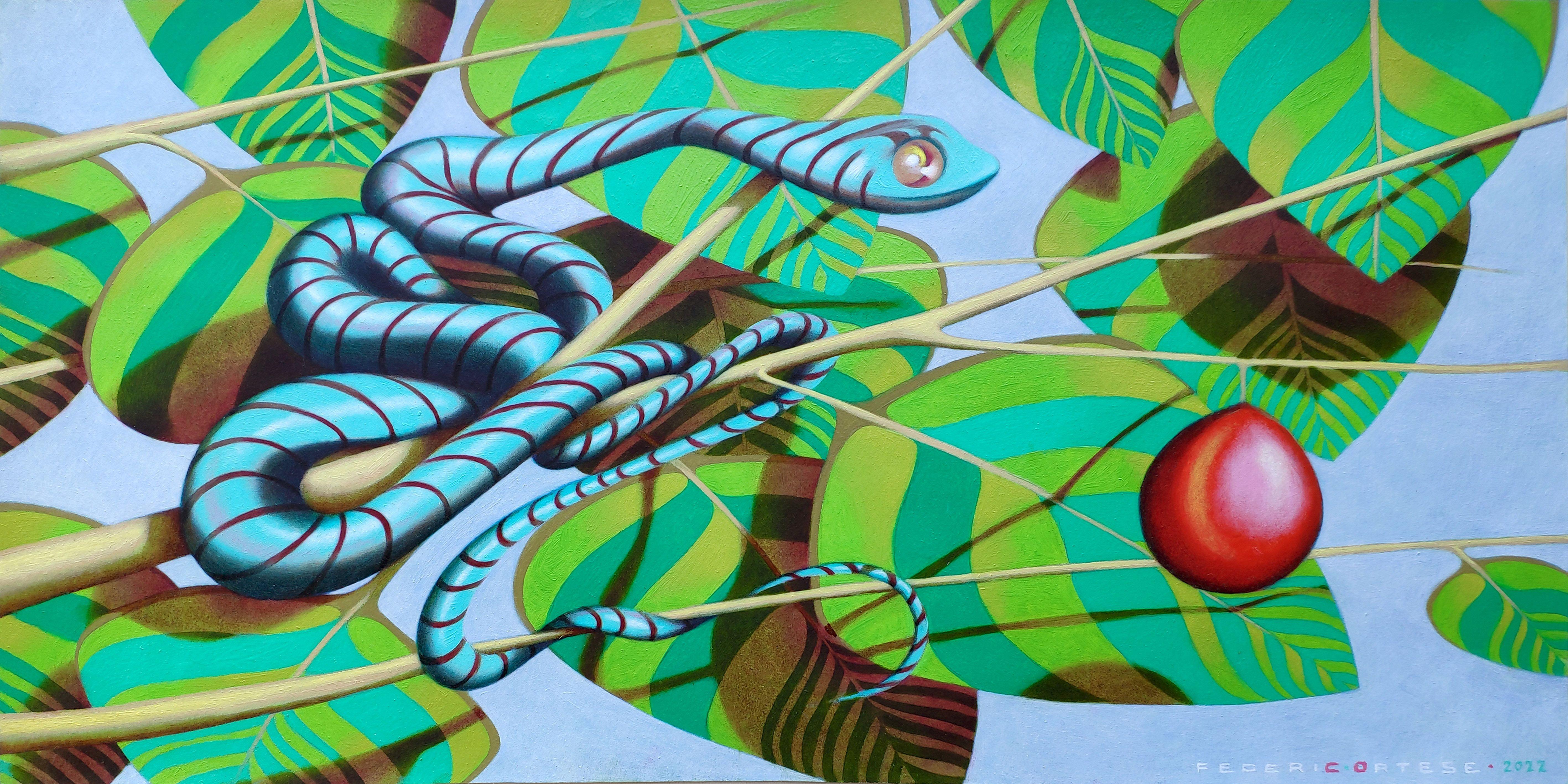 Eden, peinture, huile sur papier