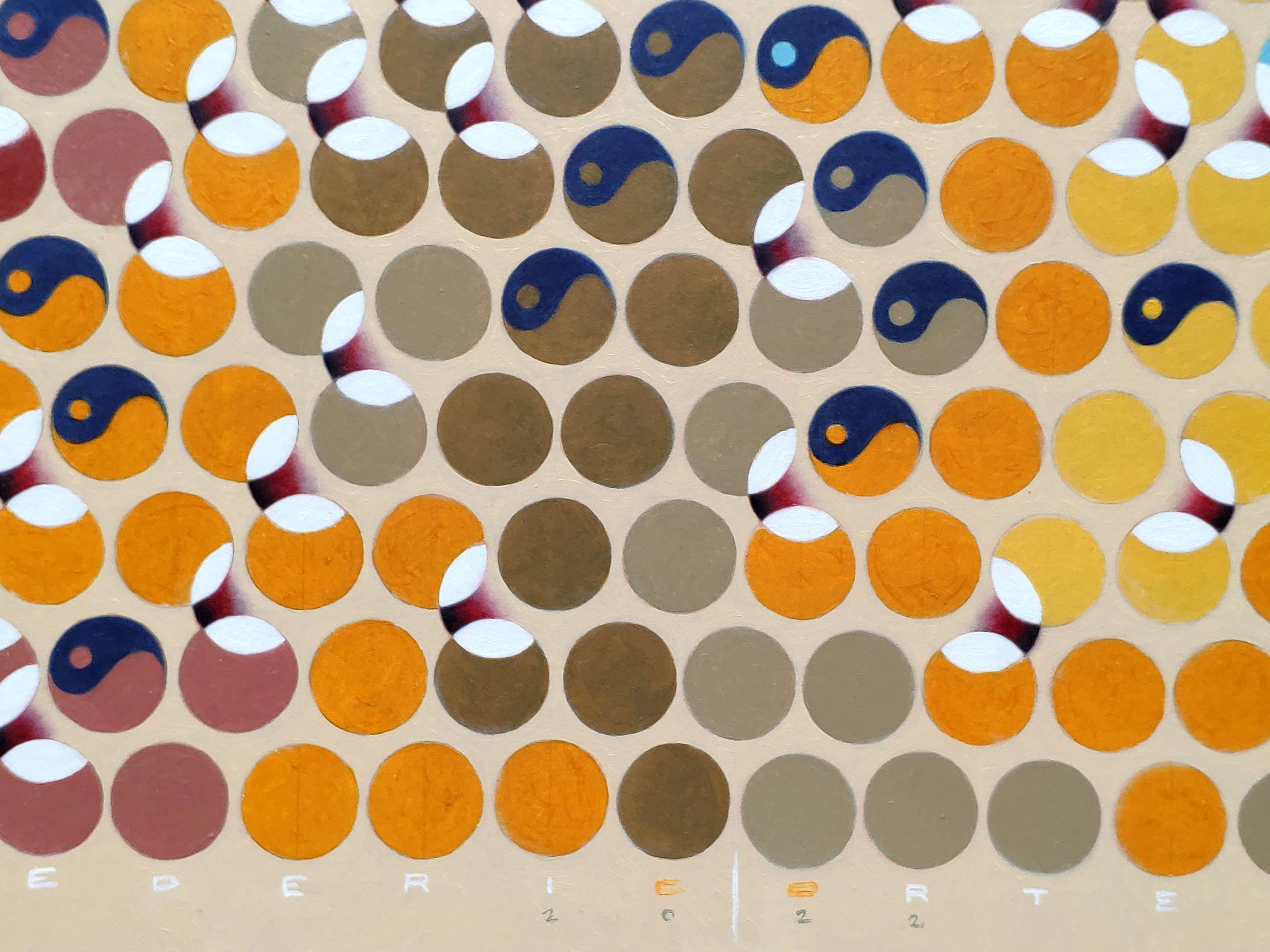Kaleidoscope number 2, Painting, Oil on Paper For Sale 1