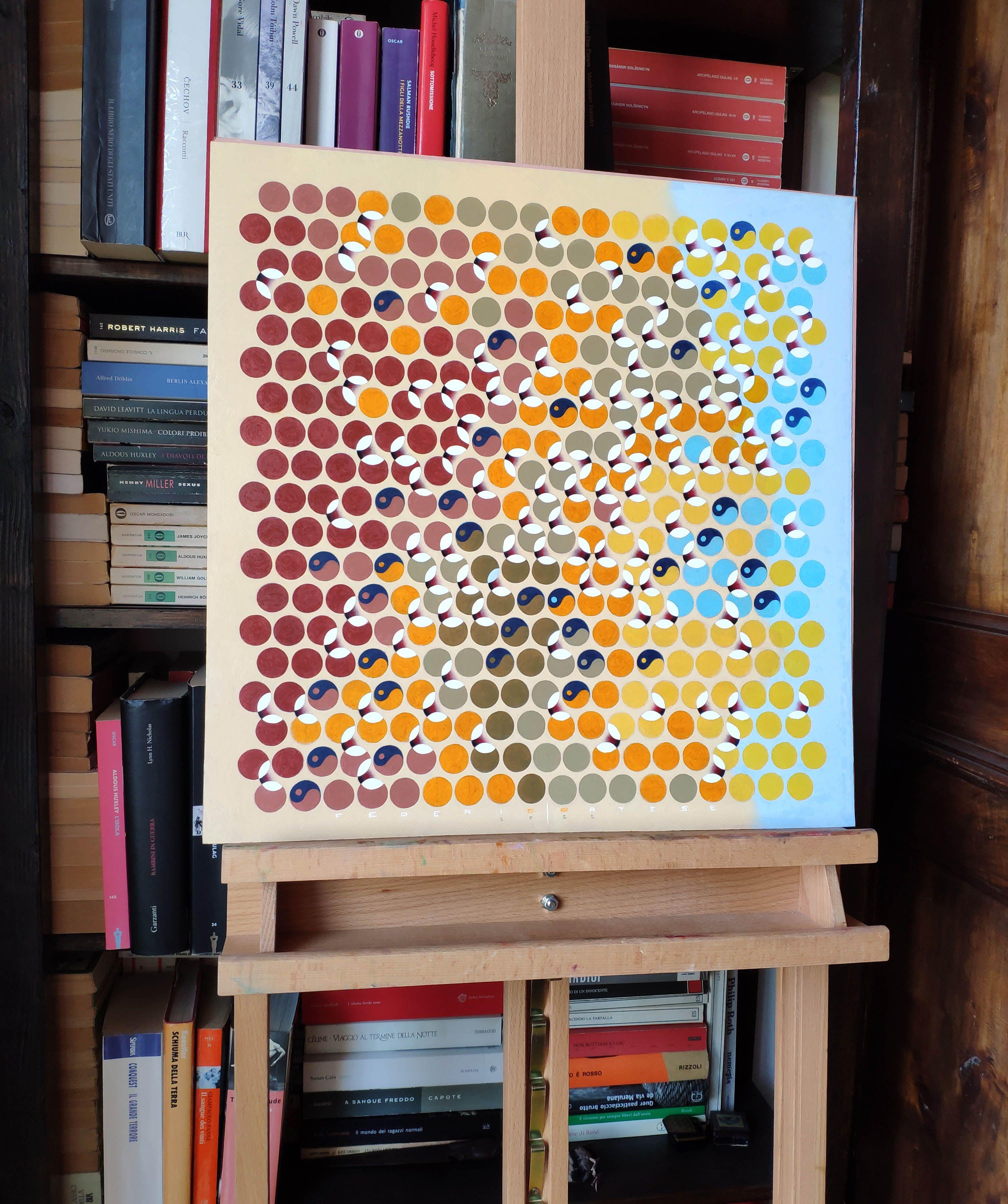 Kaleidoscope number 2, Painting, Oil on Paper For Sale 4