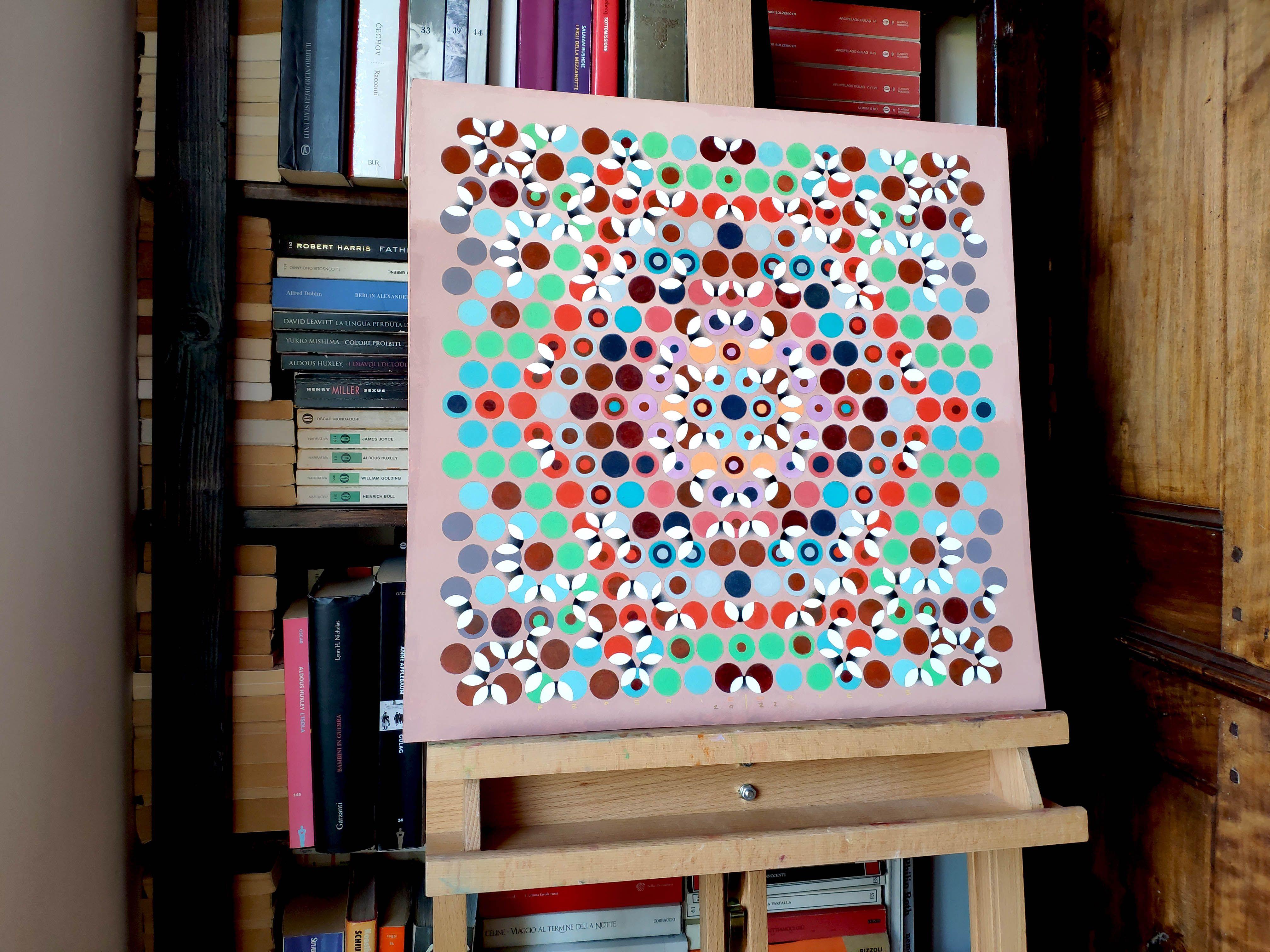Kaleidoscope number 3, Painting, Oil on Paper For Sale 4