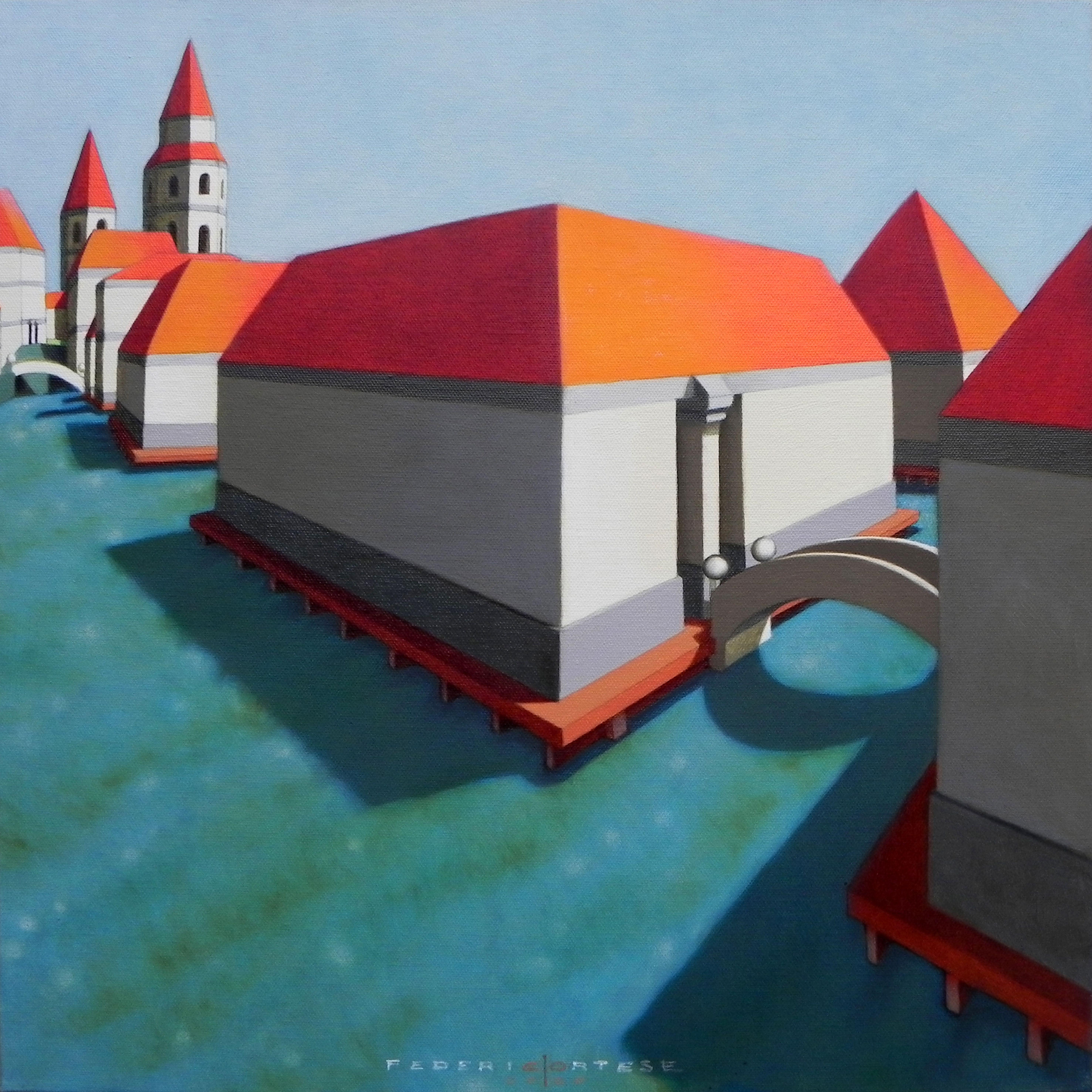 Laguna, Peinture, Huile sur Toile Laguna, Peinture, Huile sur Toile - Painting de Federico Cortese