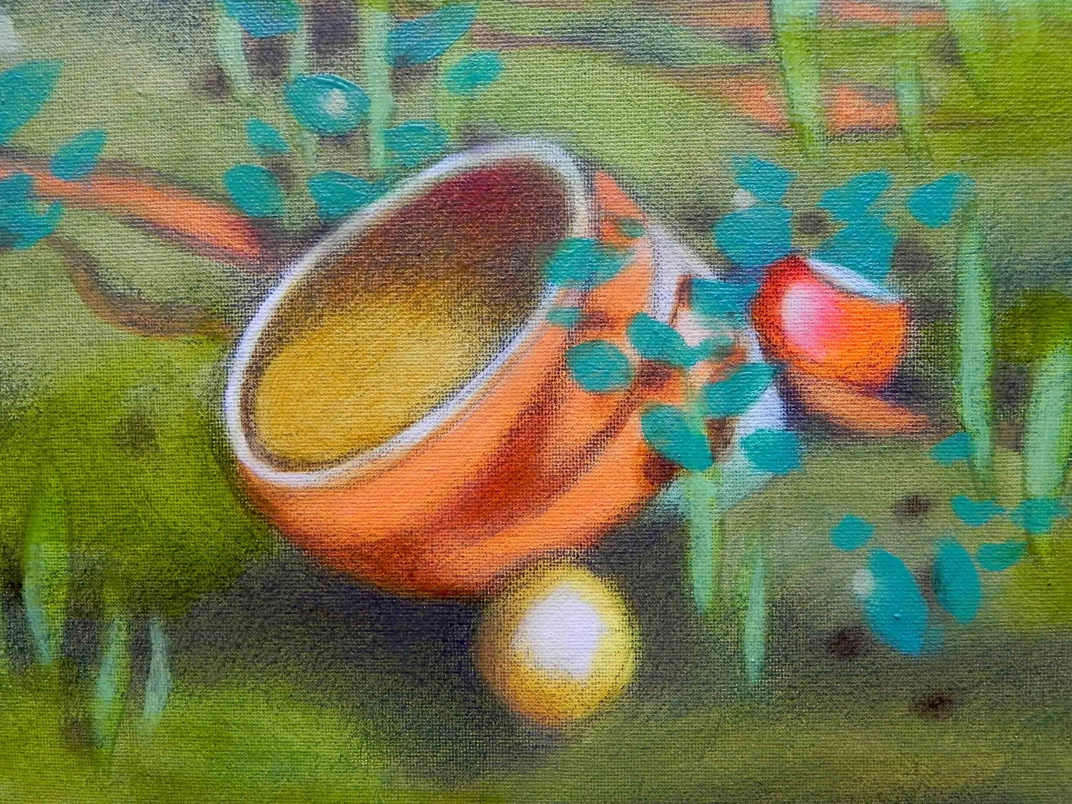 landscape with garbage, Painting, Oil on Canvas For Sale 1