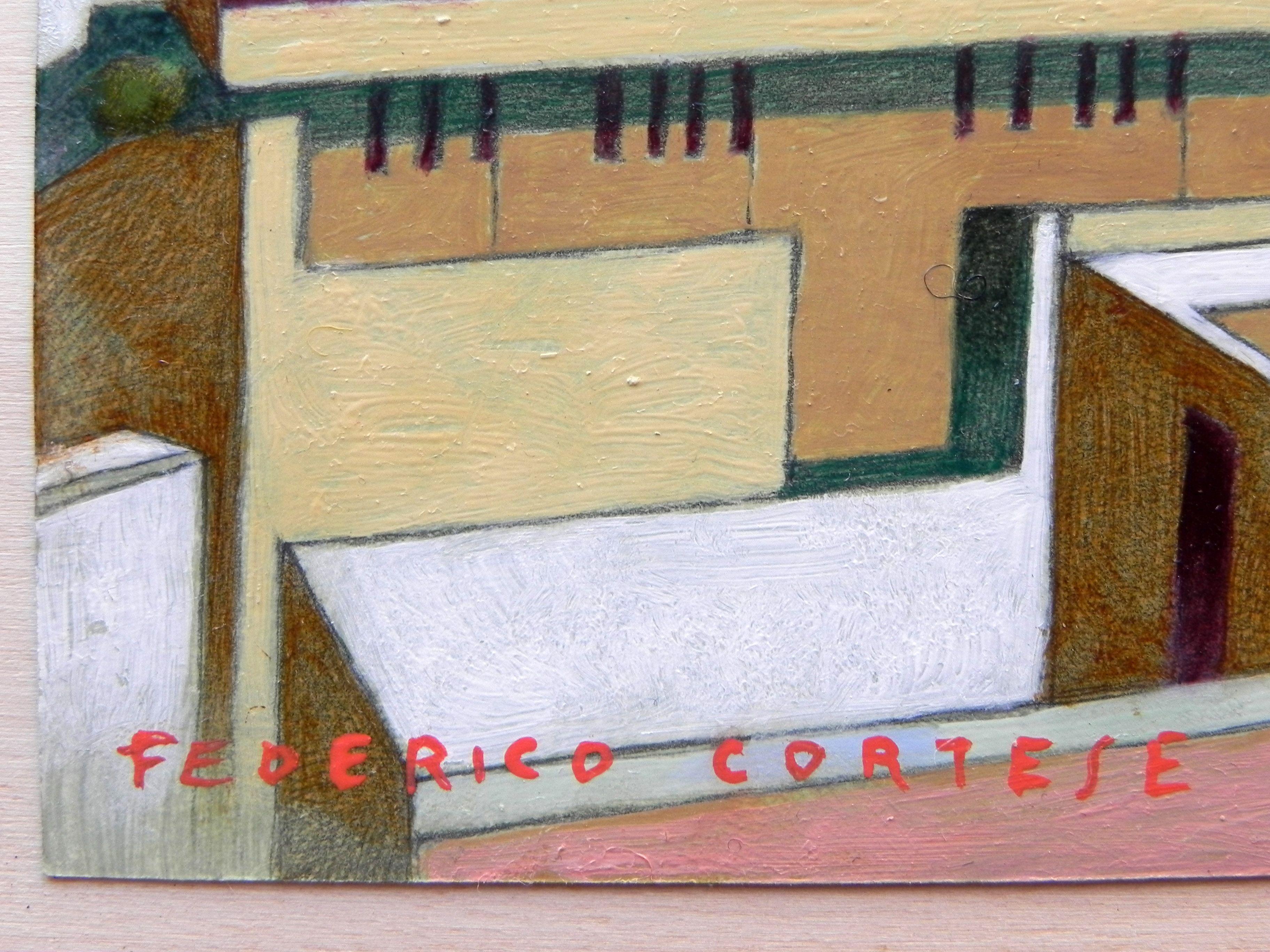 Little view of San Francisco, Painting, Oil on Paper For Sale 1