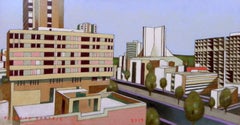 Little view of San Francisco, Painting, Oil on Paper