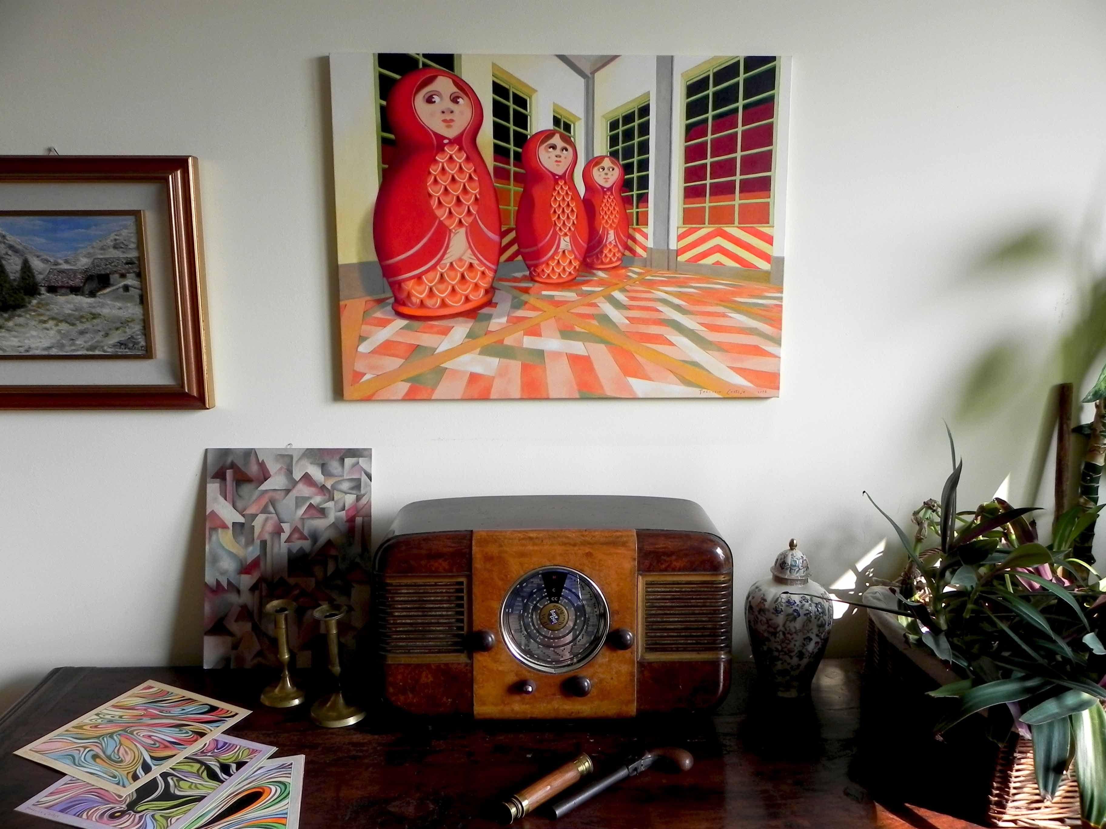Matryoshka, Painting, Oil on Canvas For Sale 4