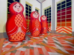 Matryoshka, Painting, Oil on Canvas