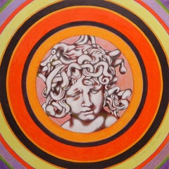 Medusa del Bernini, Painting, Oil on Paper