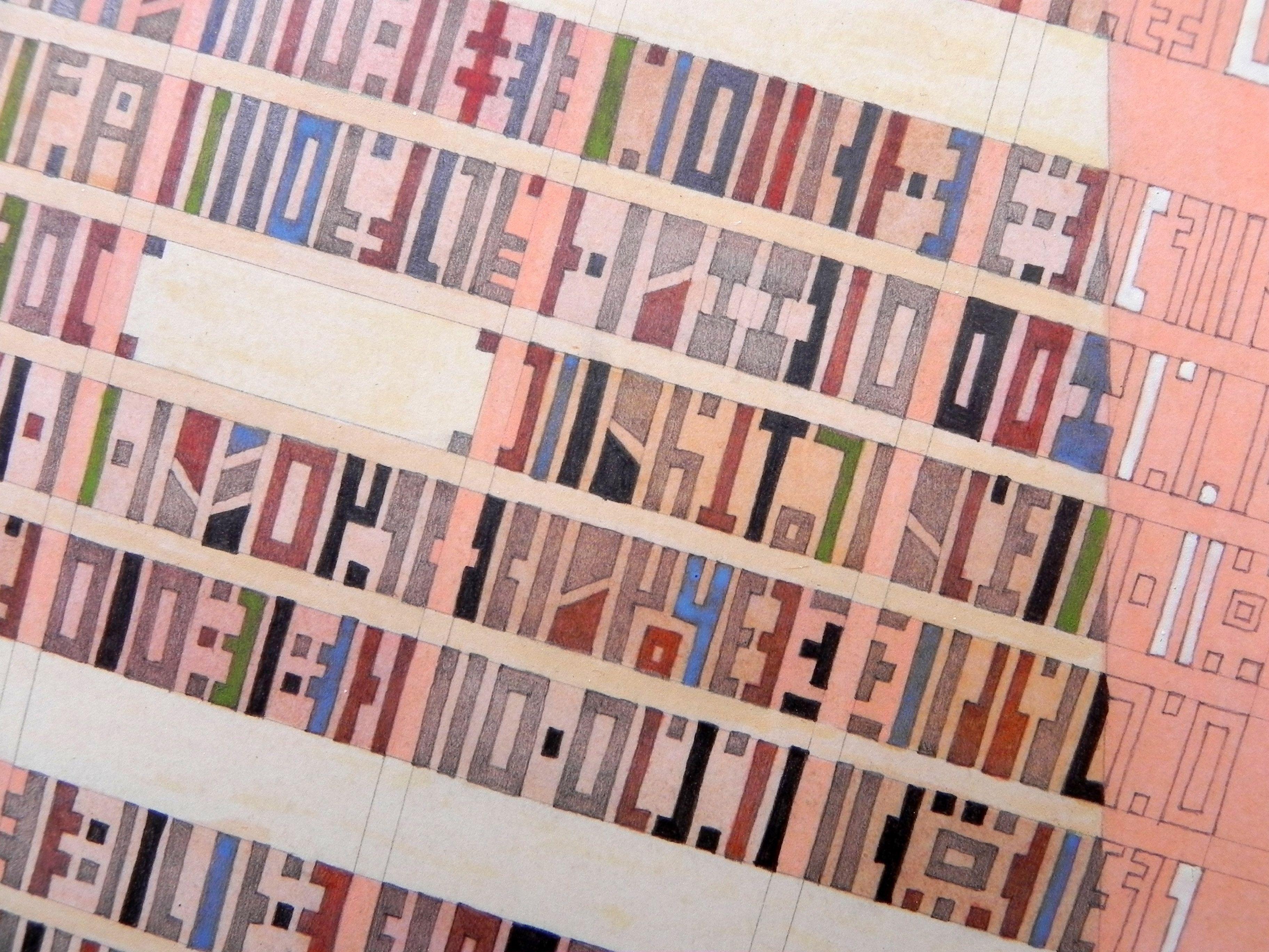 Città del Messico, Pittura, Olio su carta - Painting Contemporaneo di Federico Cortese