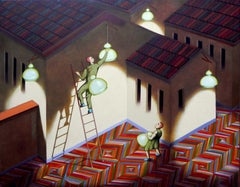 My grandfather was a light maker, Painting, Oil on Canvas