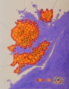 nazione arancione, Pittura, Olio su carta