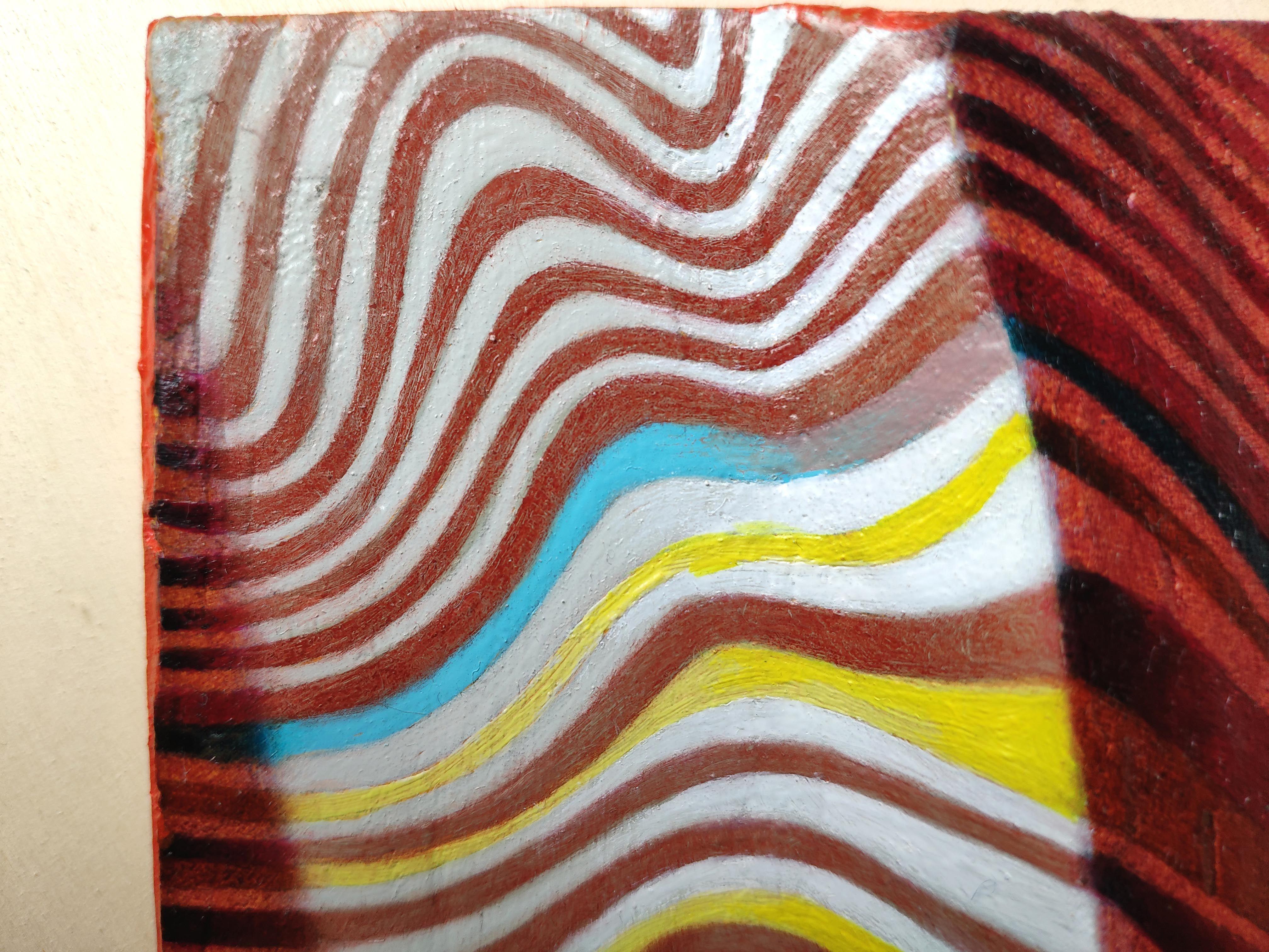 Relief number 11, Painting, Oil on Wood Panel For Sale 1