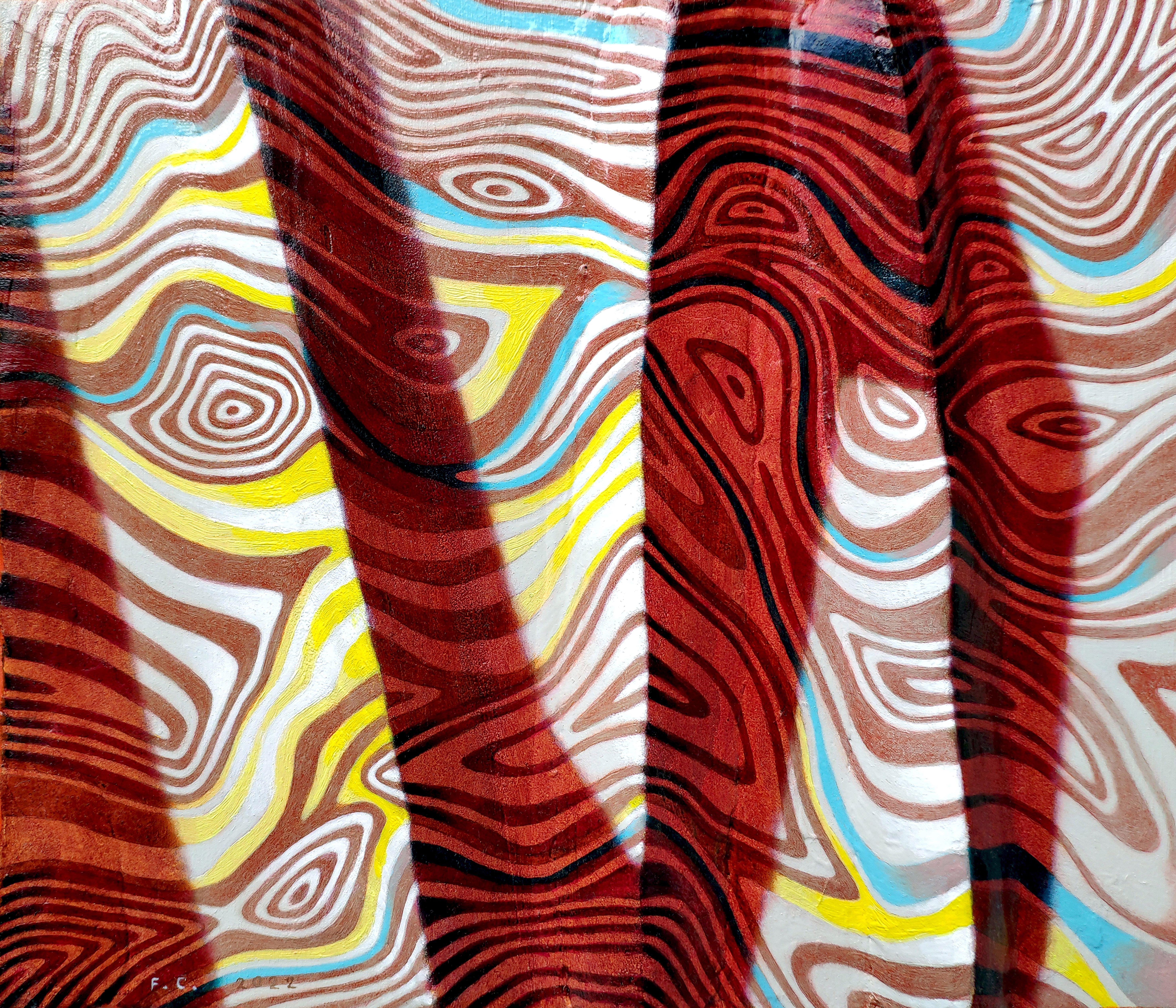 Relief number 11, Painting, Oil on Wood Panel