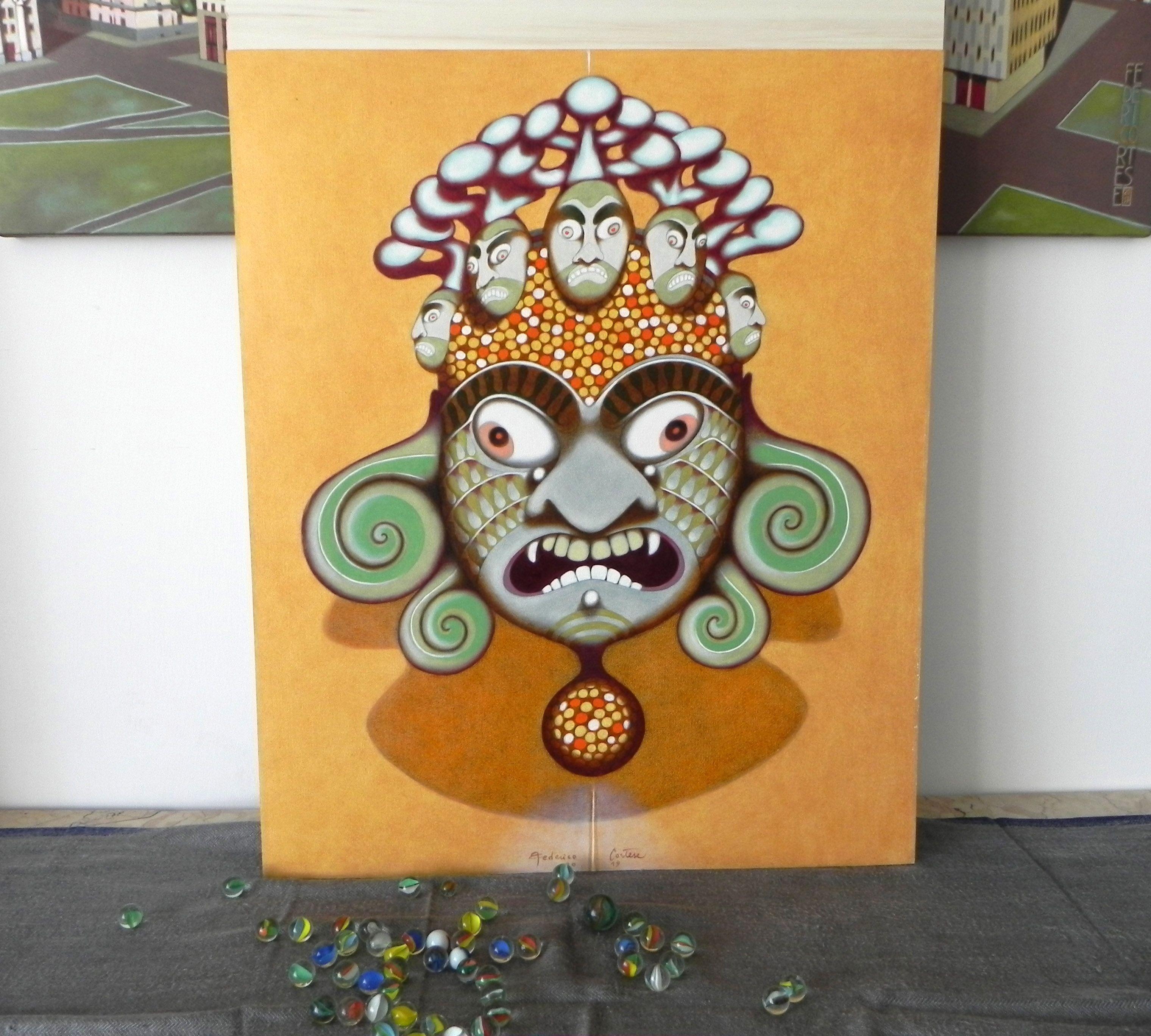 Venganza, Pintura, Óleo sobre papel en venta 2