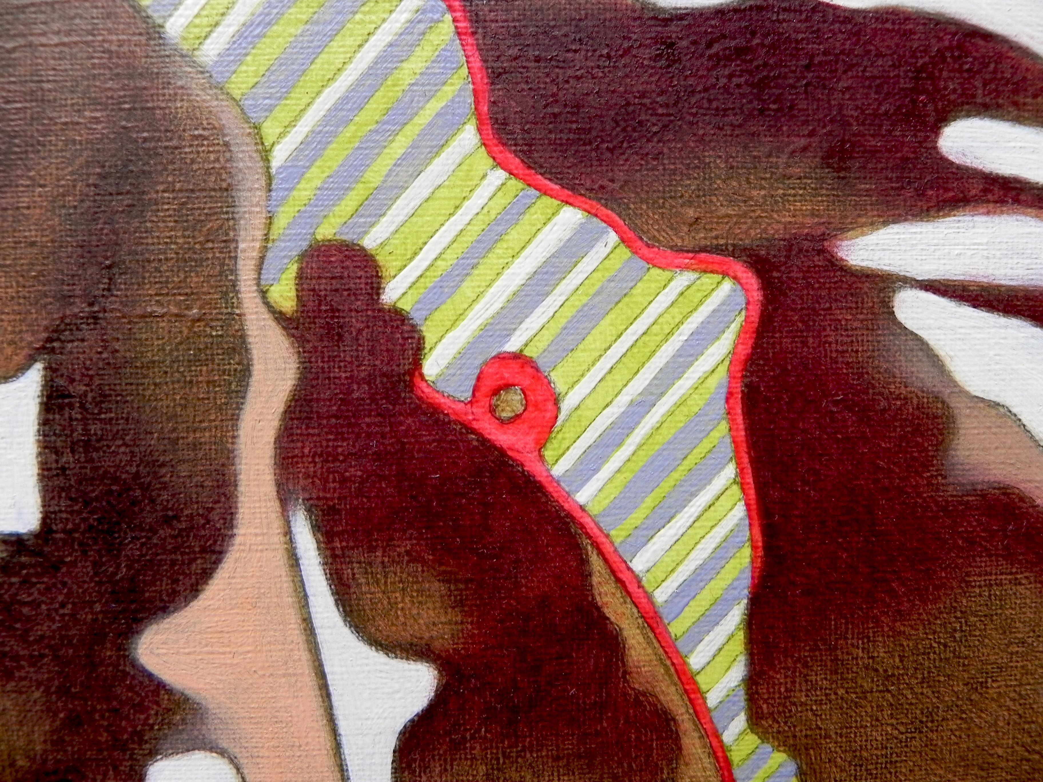 Rorschach Nummer 3, Gemälde, Öl auf Papier (Grau), Abstract Painting, von Federico Cortese