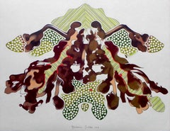 Rorschach number 3, Painting, Oil on Paper