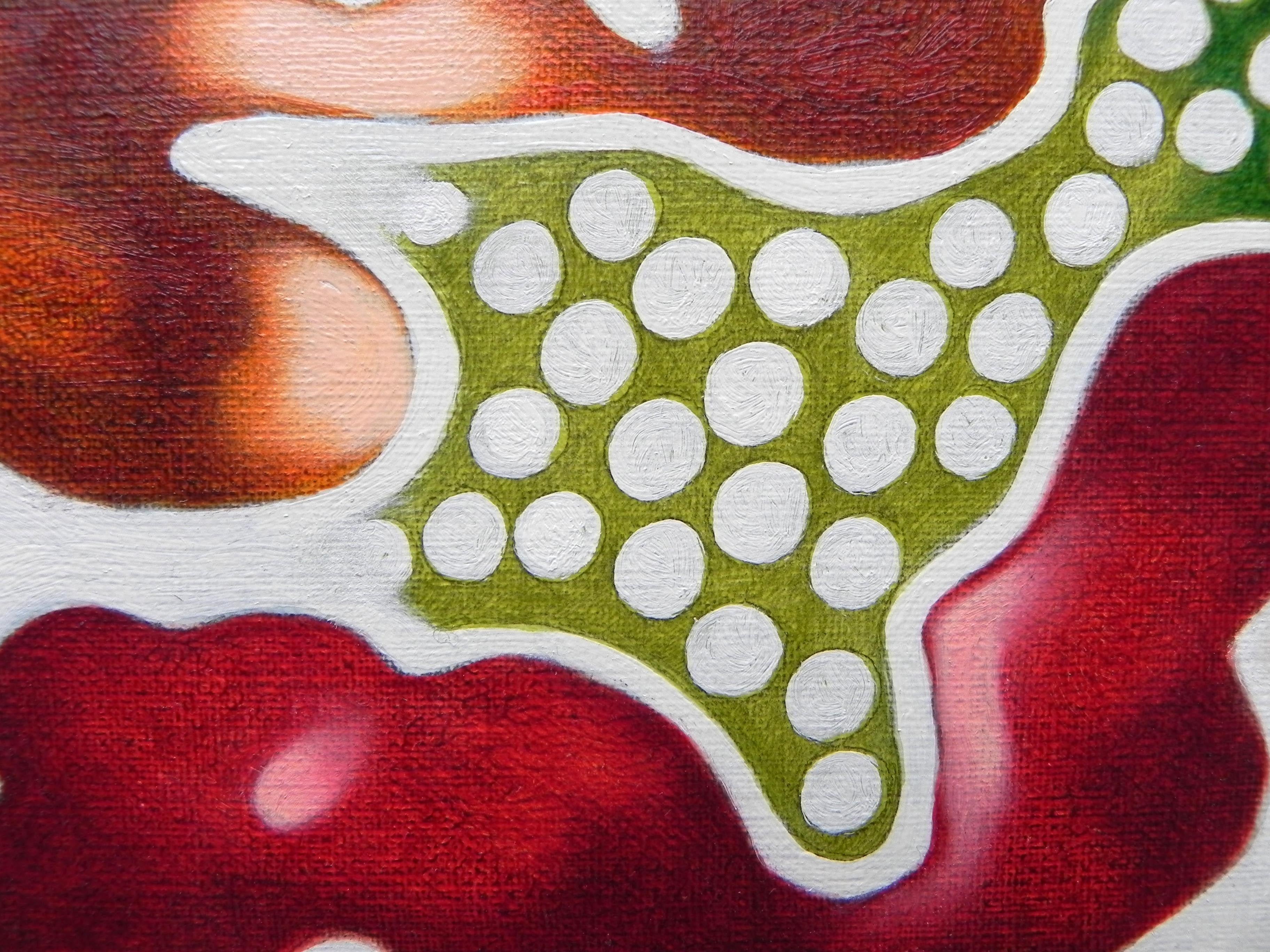 Rorschach Nummer 4, Gemälde, Öl auf Papier – Painting von Federico Cortese