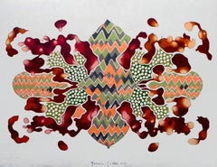 Rorschach number 4, Painting, Oil on Paper