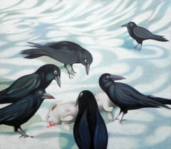 something  in the snow, Painting, Oil on Canvas