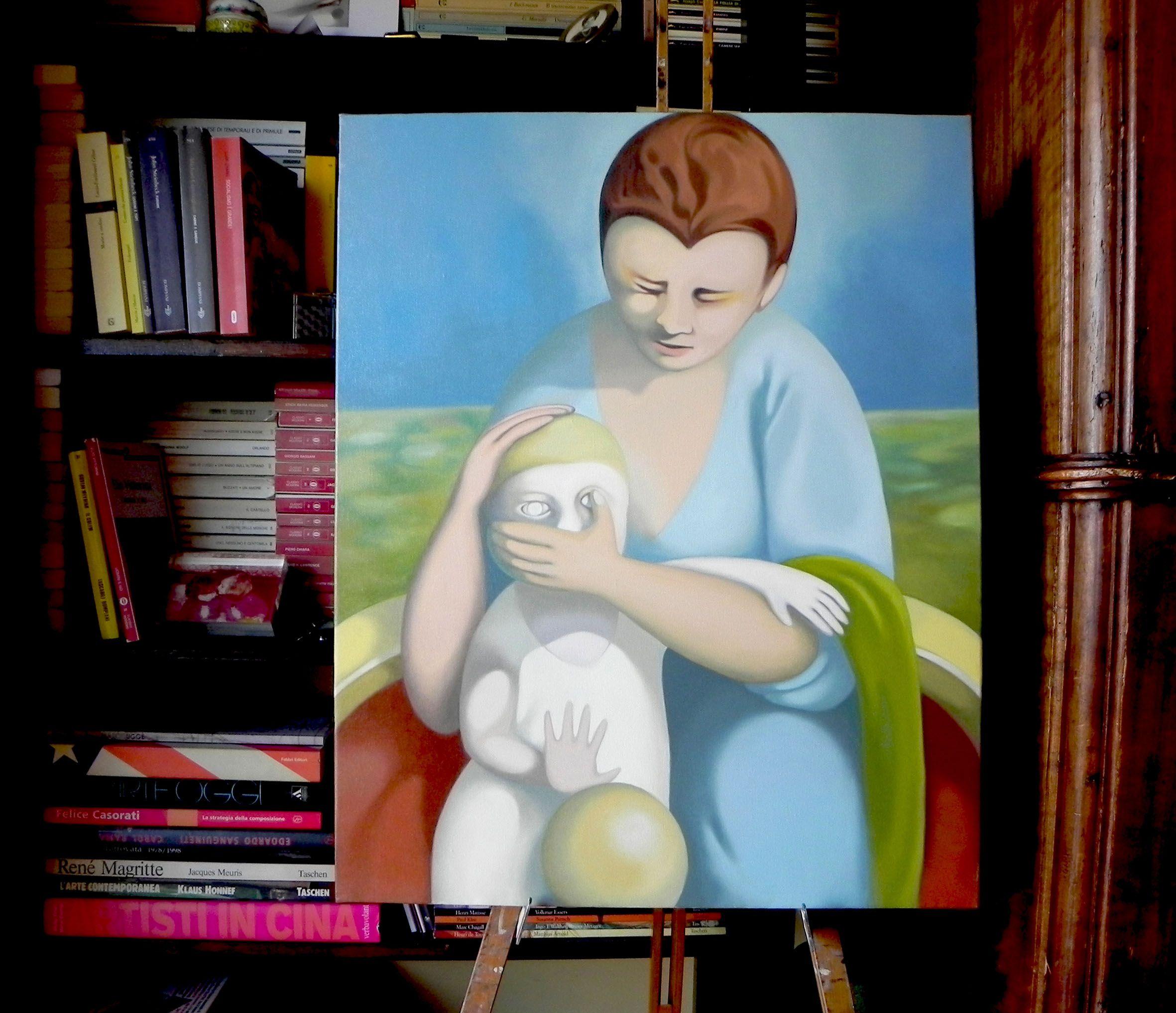 Il figlio cieco, Pittura, Olio su tela in vendita 2