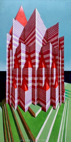 The castle, Painting, Oil on Paper