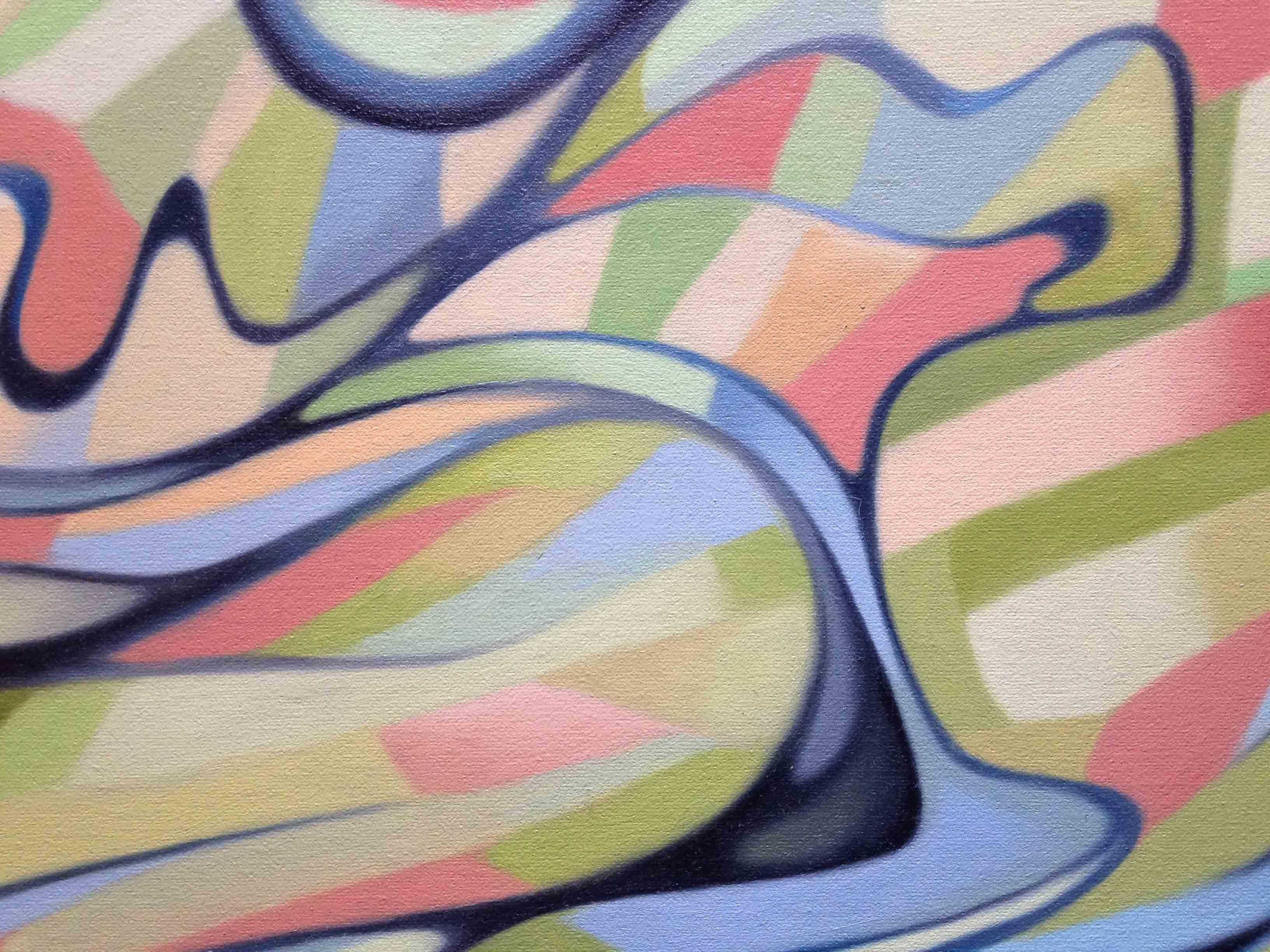 La terra vista dallo spazio, Pittura, Olio su tela - Abstract Painting Beige di Federico Cortese
