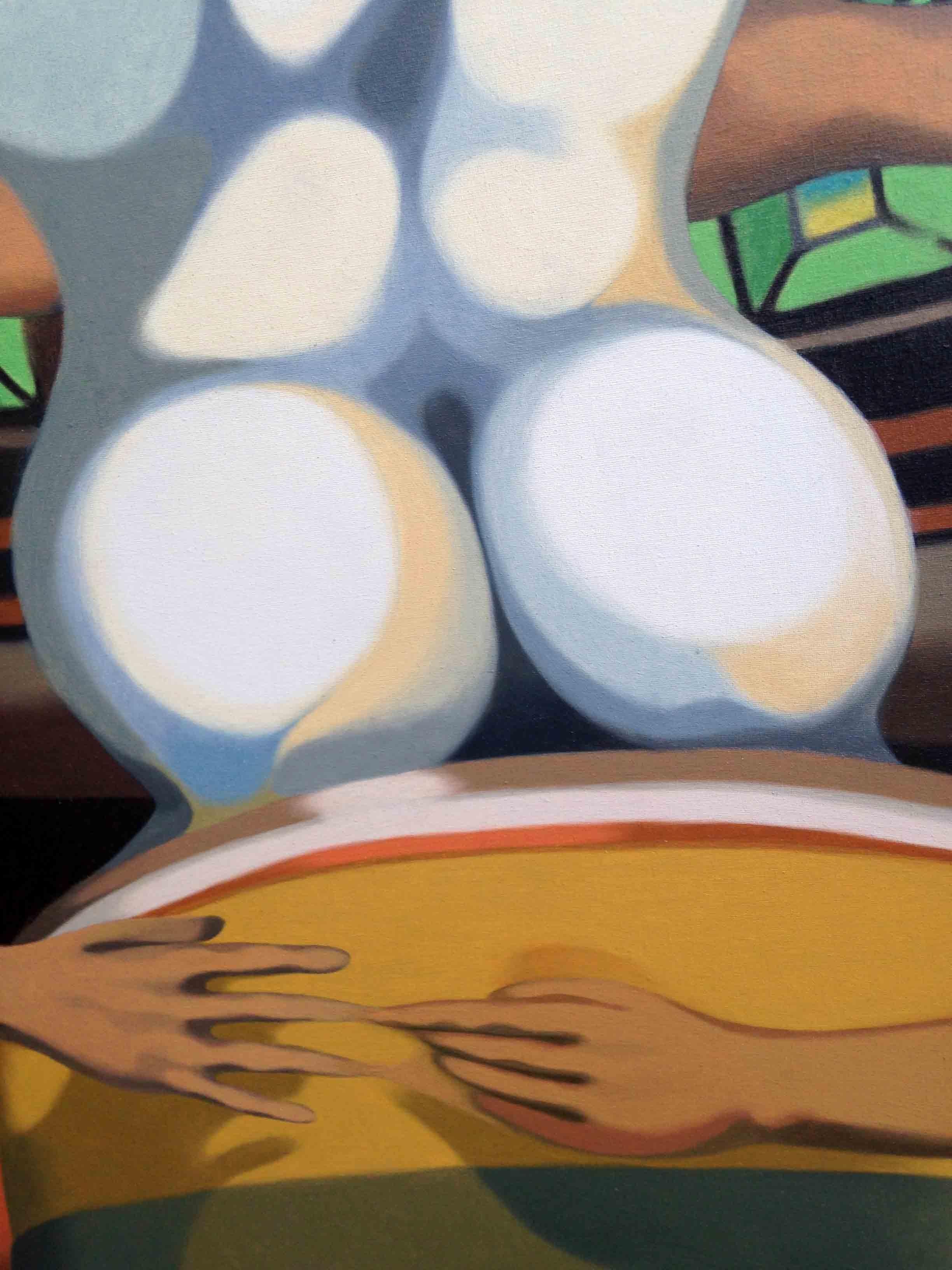 l'idolo, Pittura, Olio su tela - Painting Altro stile artistico di Federico Cortese