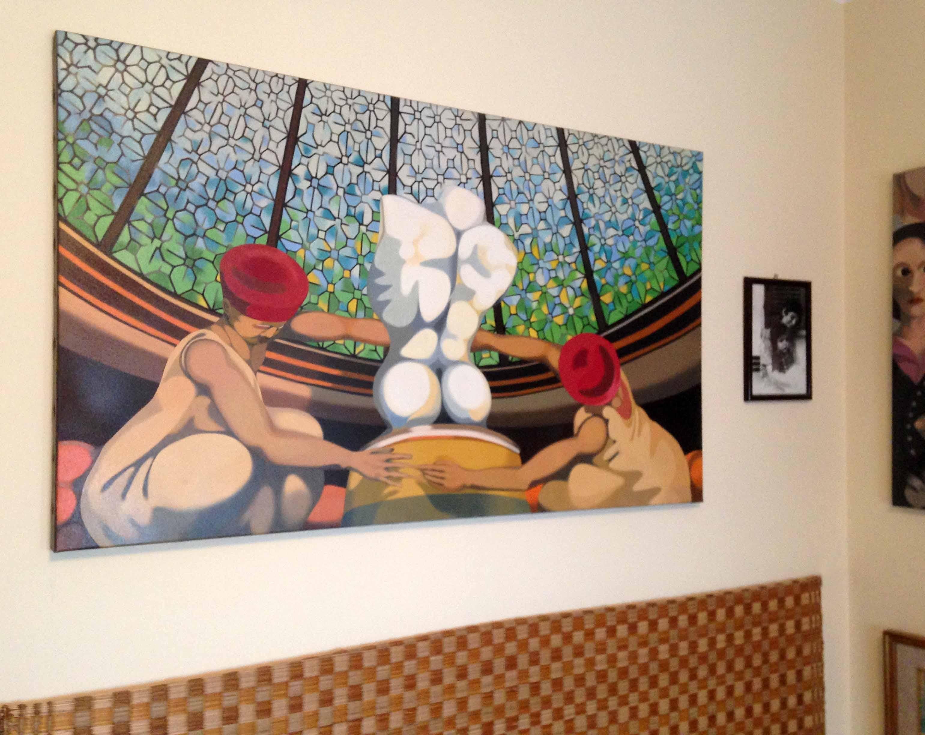 l'idolo, Pittura, Olio su tela in vendita 1