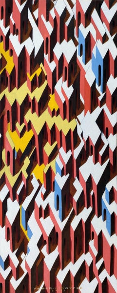 La ciudad infinita, Pintura, Óleo sobre papel