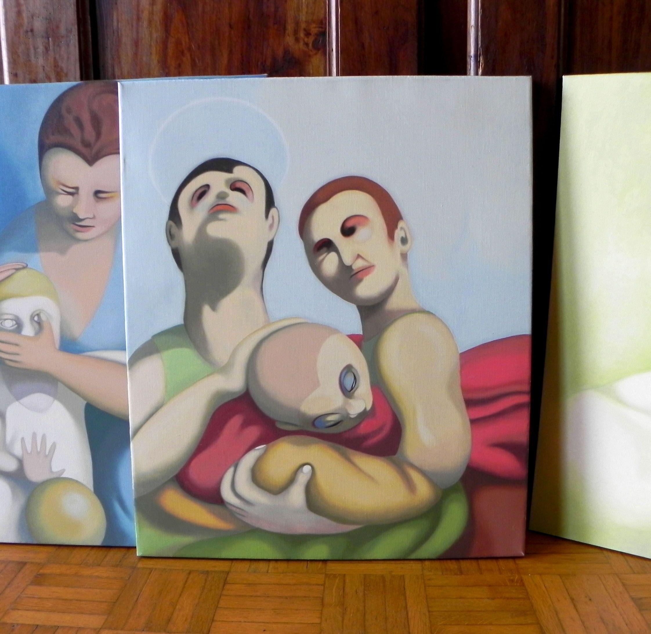 Il sacrificio, Pittura, Olio su tela in vendita 2