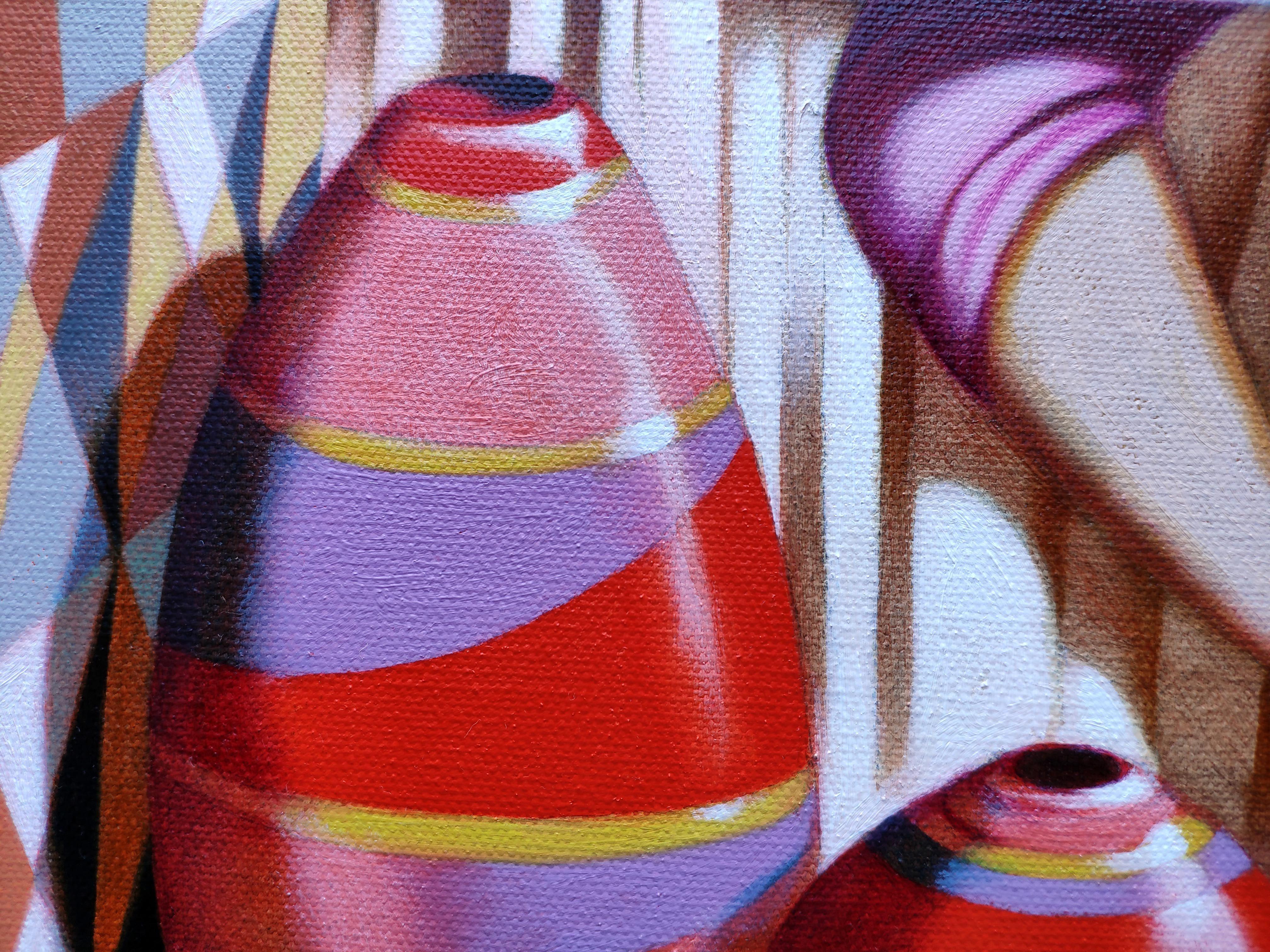 Innenansicht. Öl auf Leinwand, 50 x 70 cm, 2022. :: Malerei :: Expressionismus :: Dieses Werk wird mit einem offiziellen, vom Künstler unterzeichneten Echtheitszertifikat geliefert :: Bereit zum Aufhängen: Ja :: Signiert: Ja :: Position der