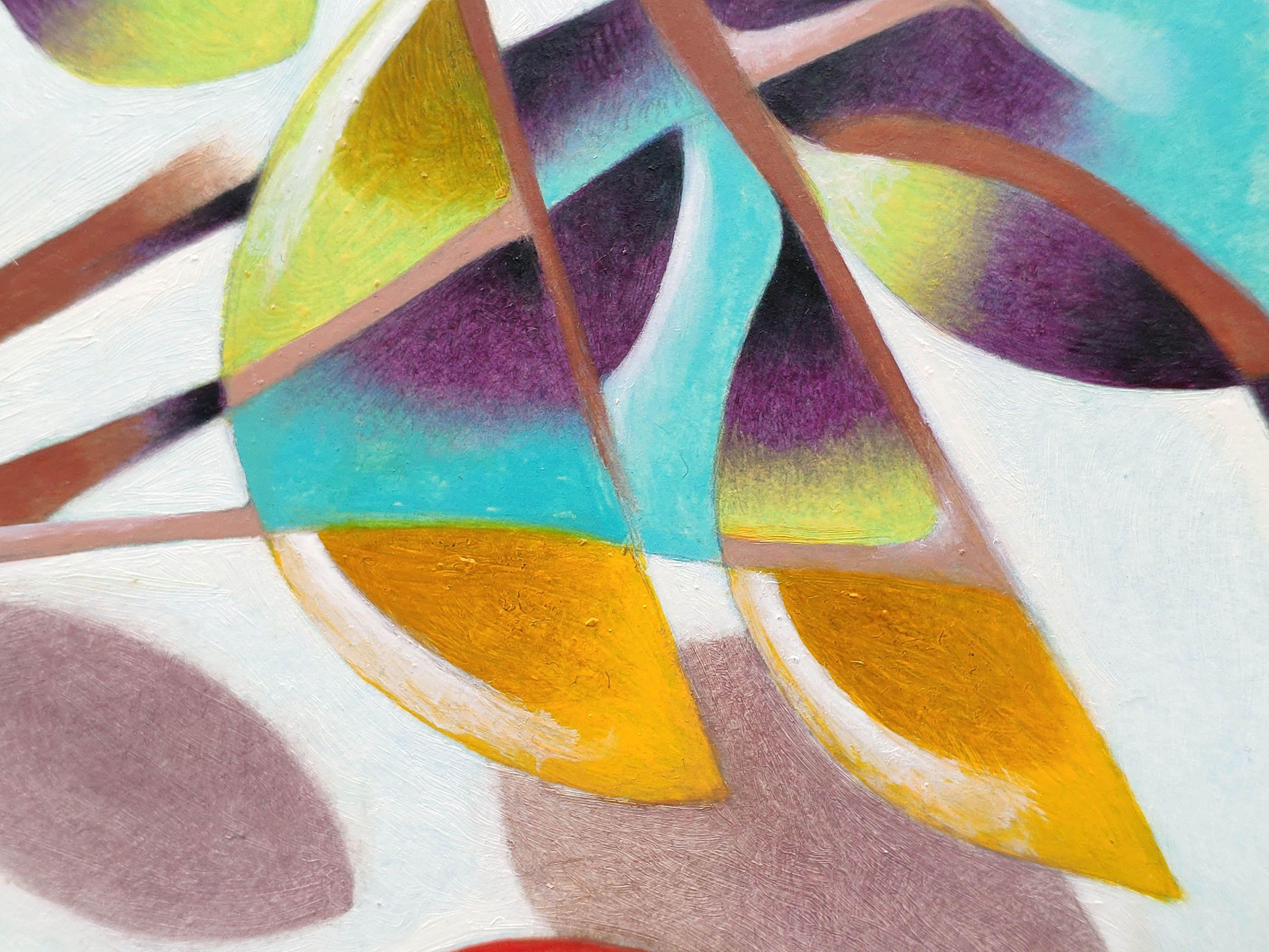 Under the shadow of a tree, Painting, Oil on Paper For Sale 1