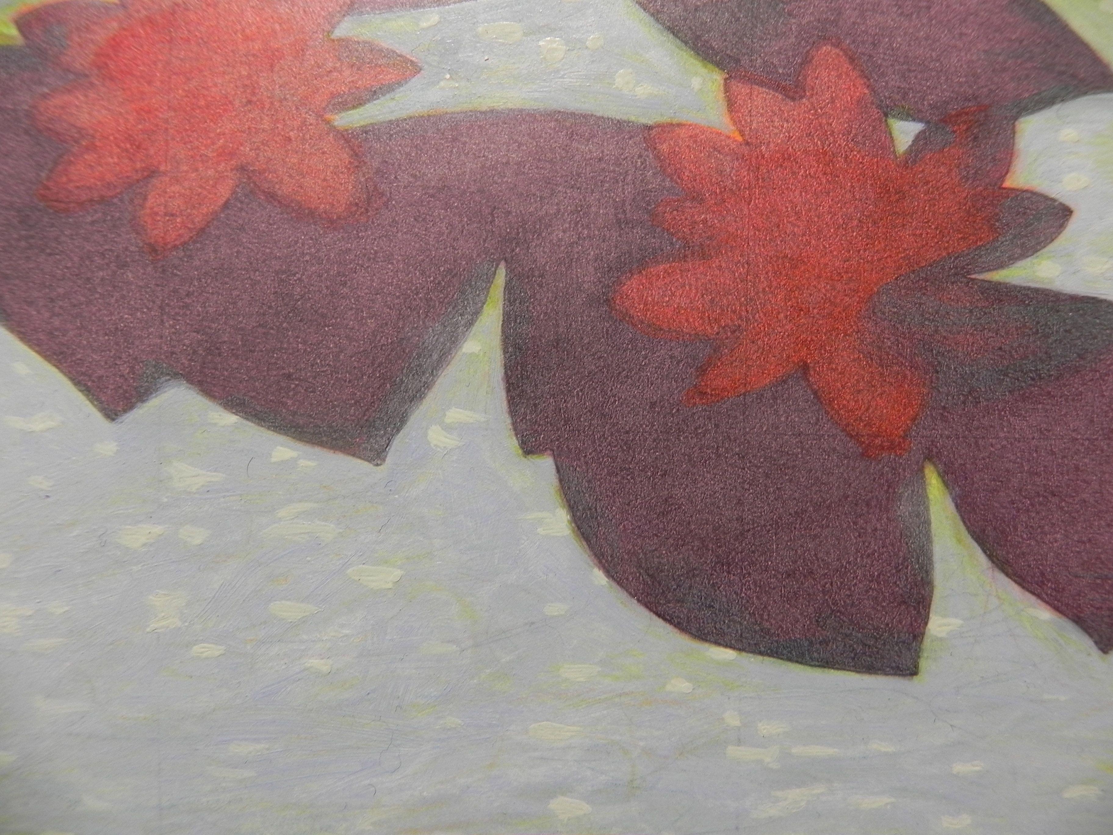 Waterlilies, Painting, Oil on Paper For Sale 3