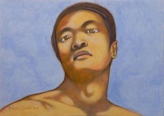 Xin in Michelangelo mood, Painting, Oil on Paper