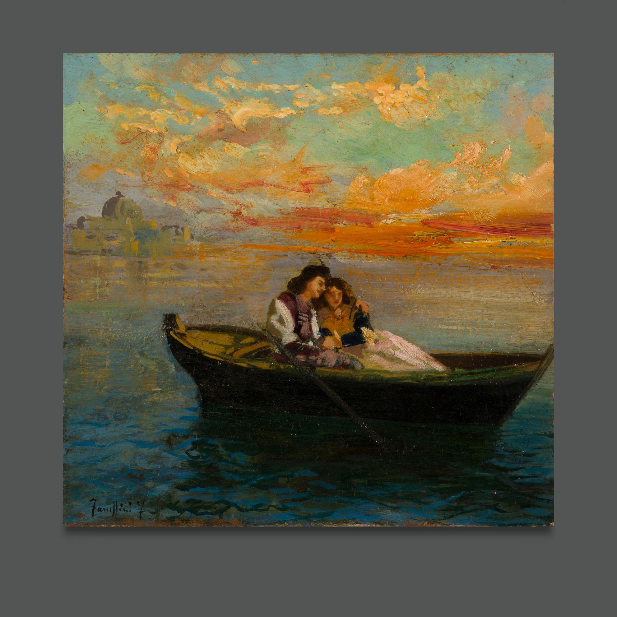 Period Venetian Signed Landscape Painting For Sale 4