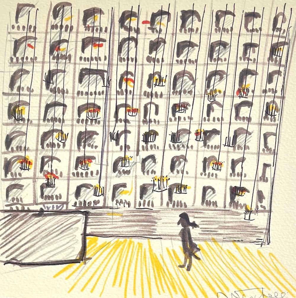 IL CASANOVA „Il Teatro de Dresda“, signierte Lithographie, Italienischer Film, Theater, IL CASANOVA, 1976 (Zeitgenössisch), Print, von Federico Fellini