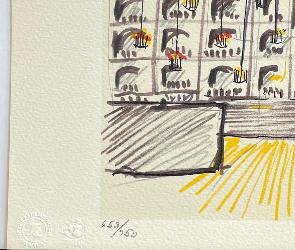 IL CASANOVA „Il Teatro de Dresda“, signierte Lithographie, Italienischer Film, Theater, IL CASANOVA, 1976 (Beige), Figurative Print, von Federico Fellini