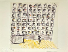 IL CASANOVA "Il Teatro de Dresda" Litografía firmada, 1976 Película italiana, Teatro