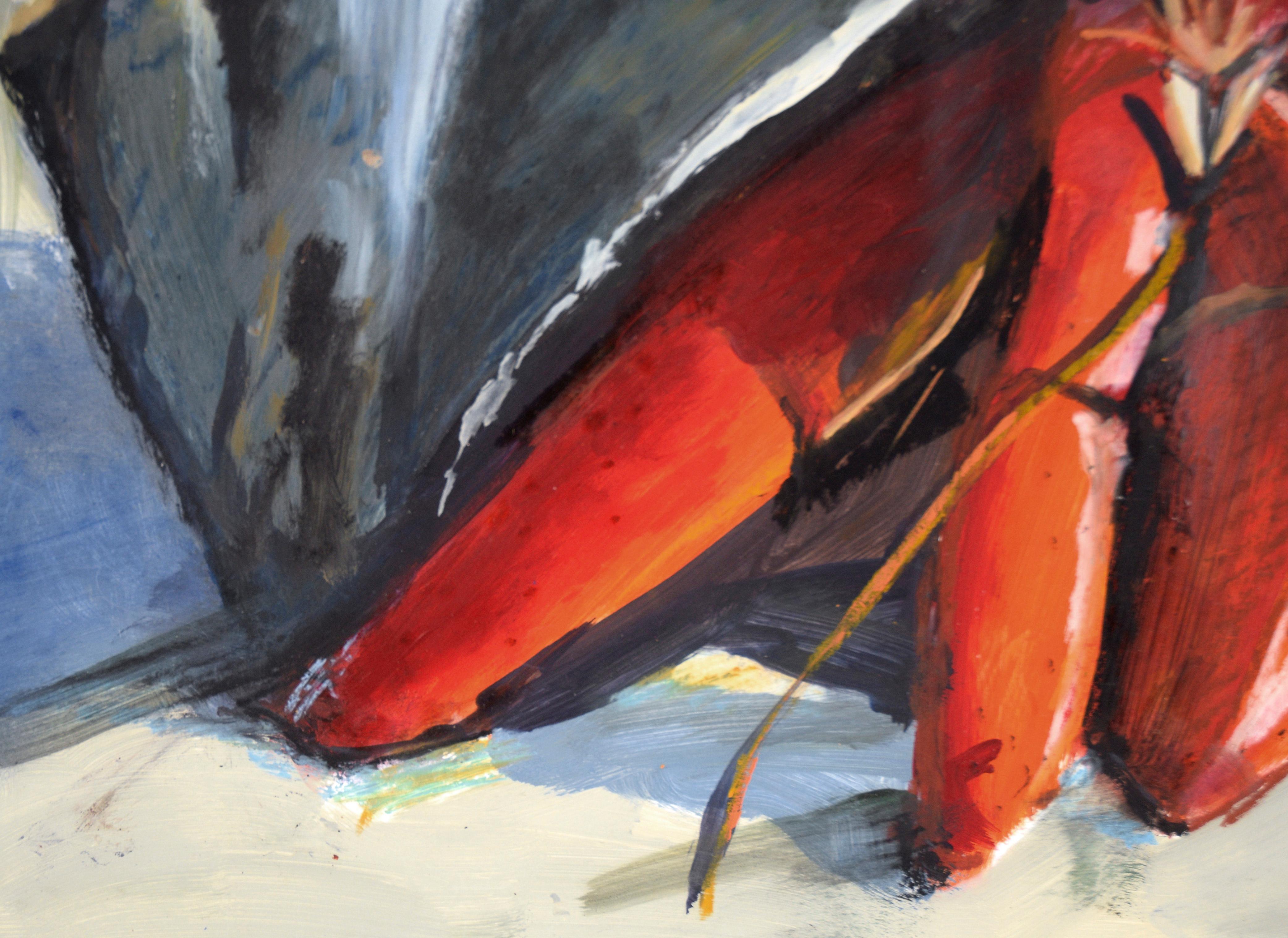 Einsiedlerrabäus auf dem Sand in Acryl auf Papier im Angebot 2