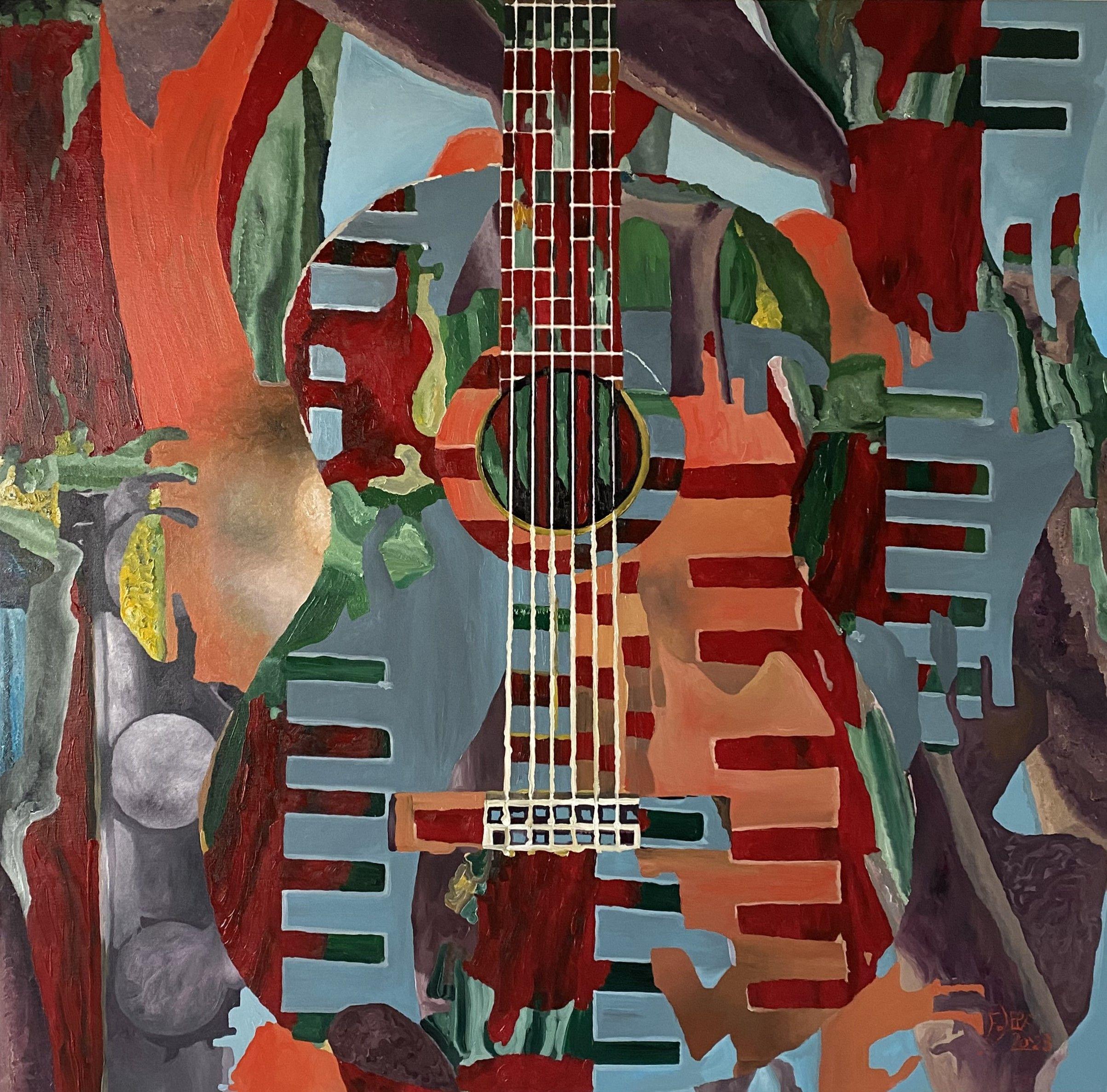 Federico Lepe Abstract Painting - "Algeciras", Painting, Oil on Canvas