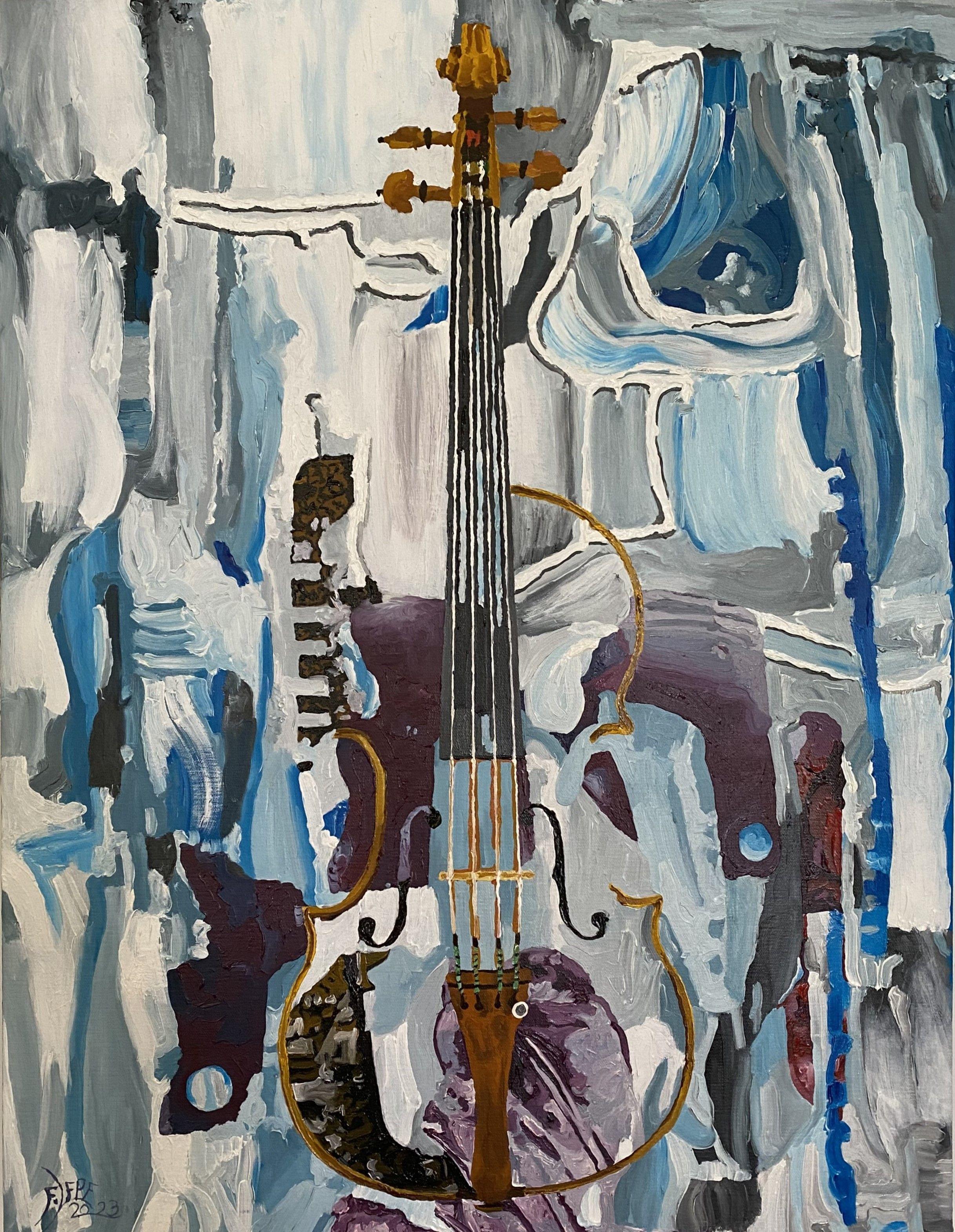 Abstract Painting di Federico Lepe - "Amorim", Pittura, Olio su tela