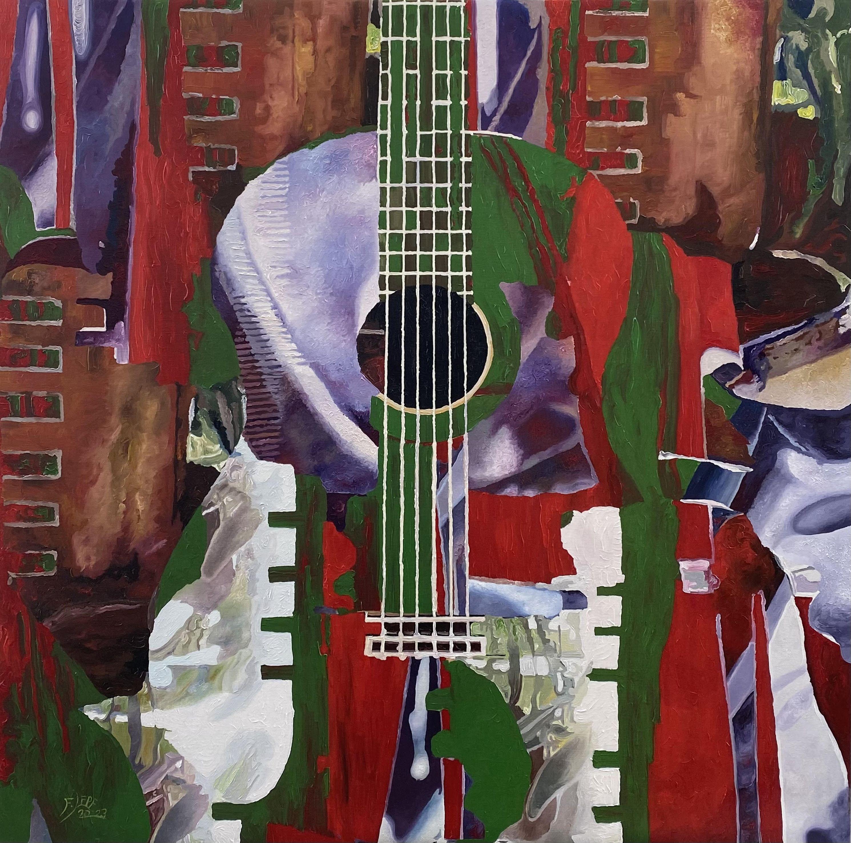 Abstract Painting di Federico Lepe - "Aranjuez", Pittura, Olio su tela