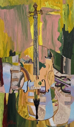 "Rostropovich", Pittura, Olio su tela