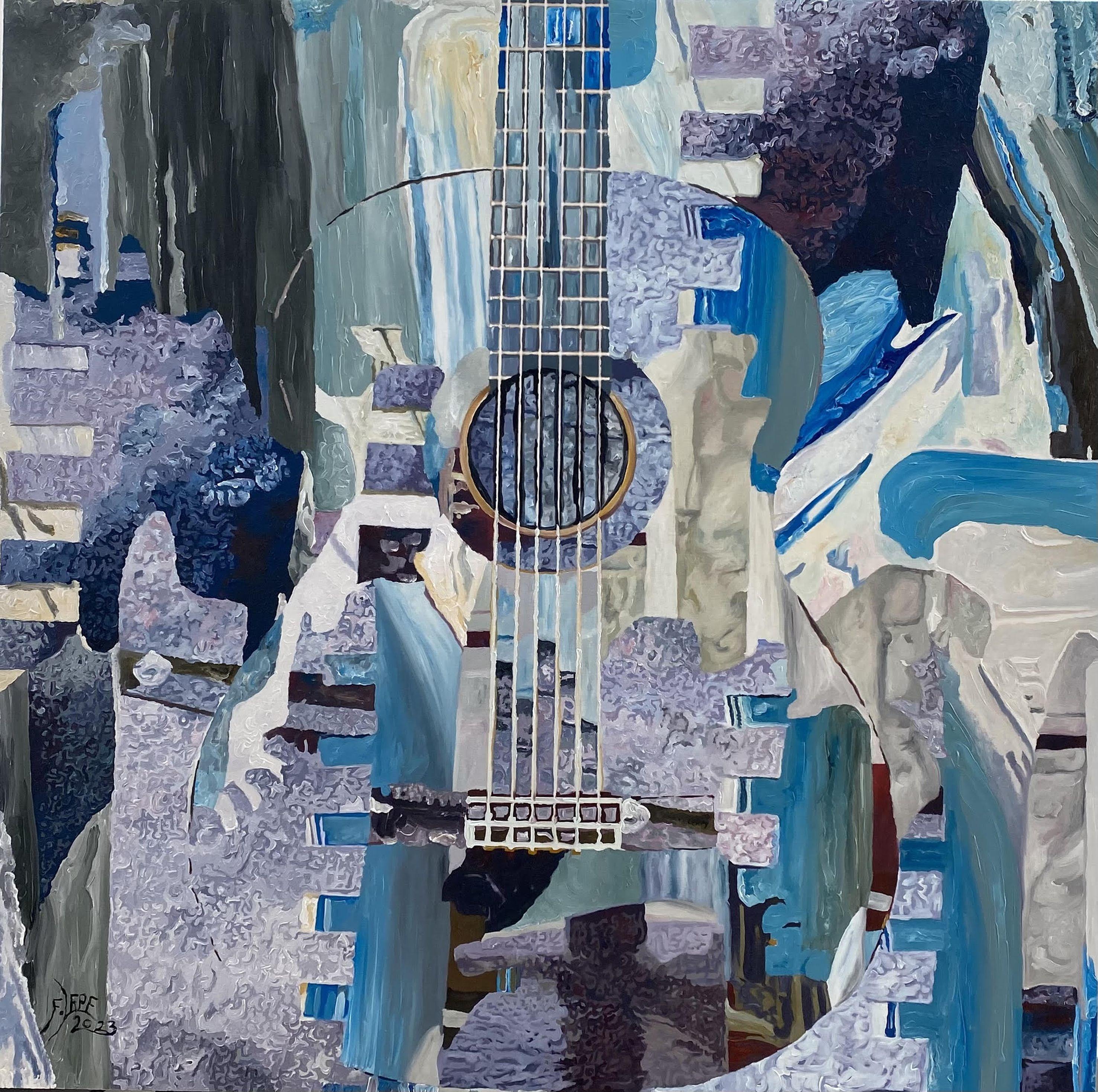 Federico Lepe Abstract Painting – „Segovia“, Gemälde, Öl auf Leinwand