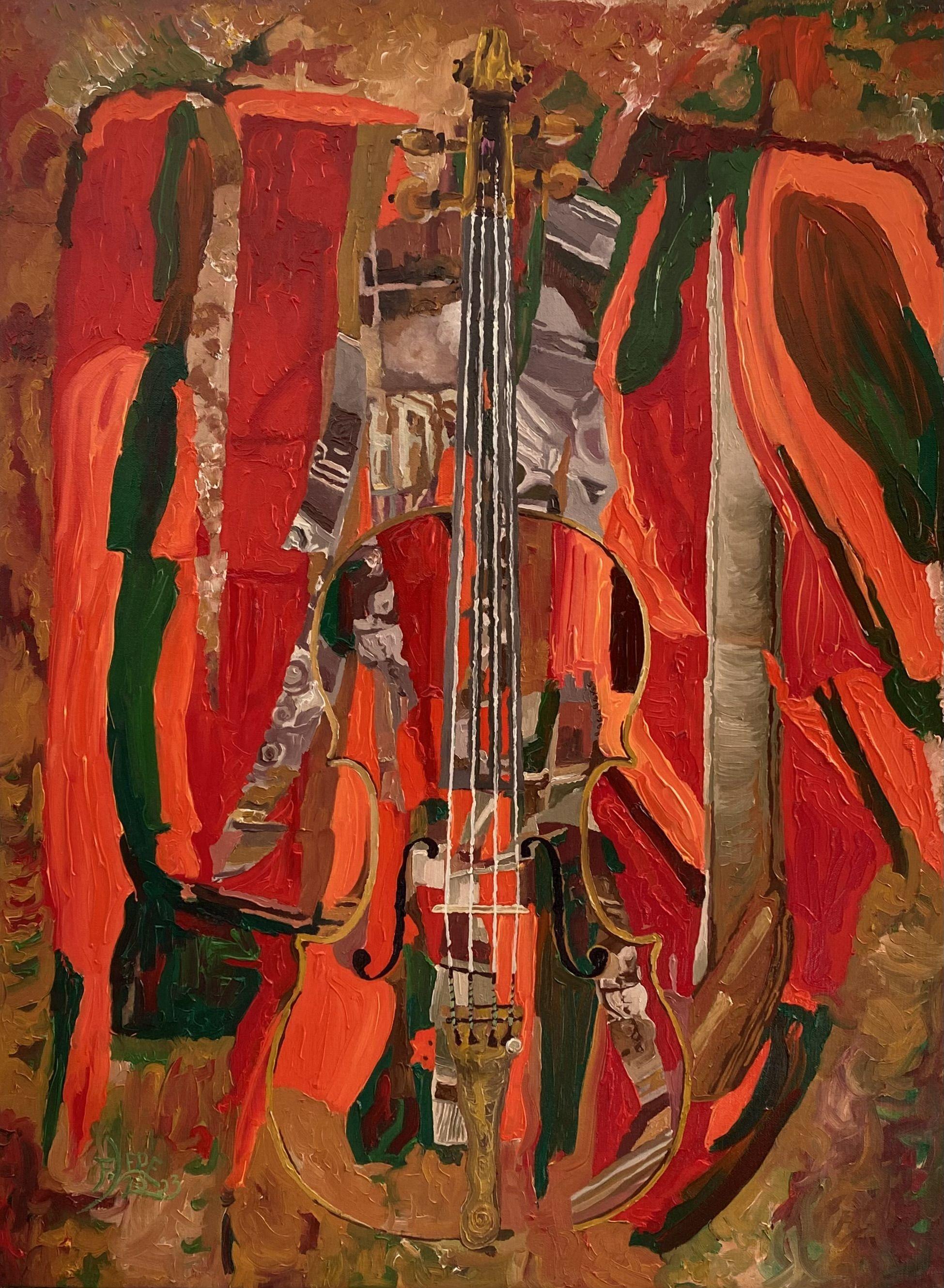 Abstract Painting di Federico Lepe - "Stradivari", Pittura, Olio su tela