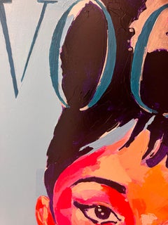 Audrey Hepburn : Vogue, Pop Style, acrylique sur toile