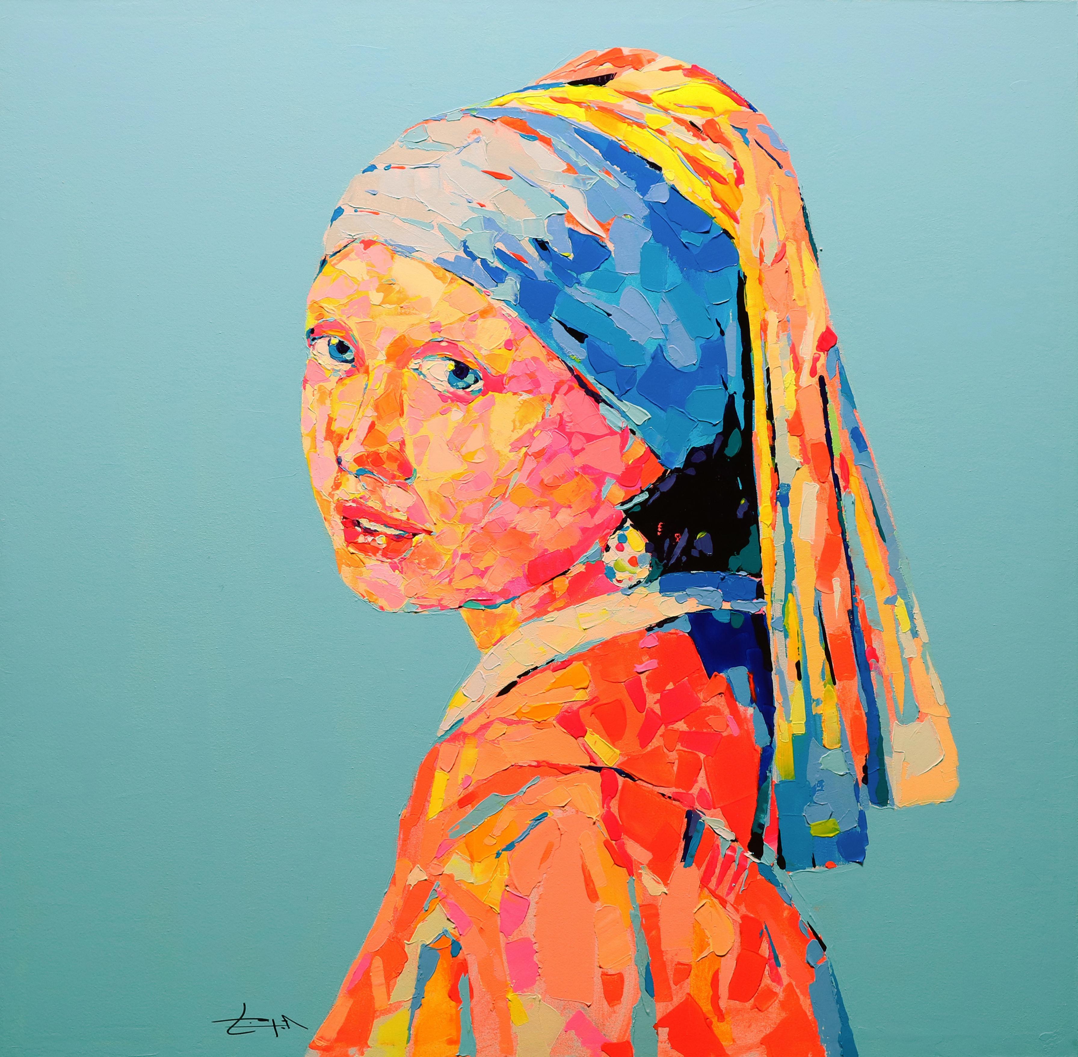 Federico Lopez Still-Life Painting – Mädchen mit der Perle