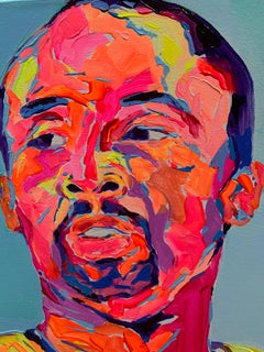 Kobe Bryant Pop Art Painting, Mixed Media on Canvas, 31x31 Inches